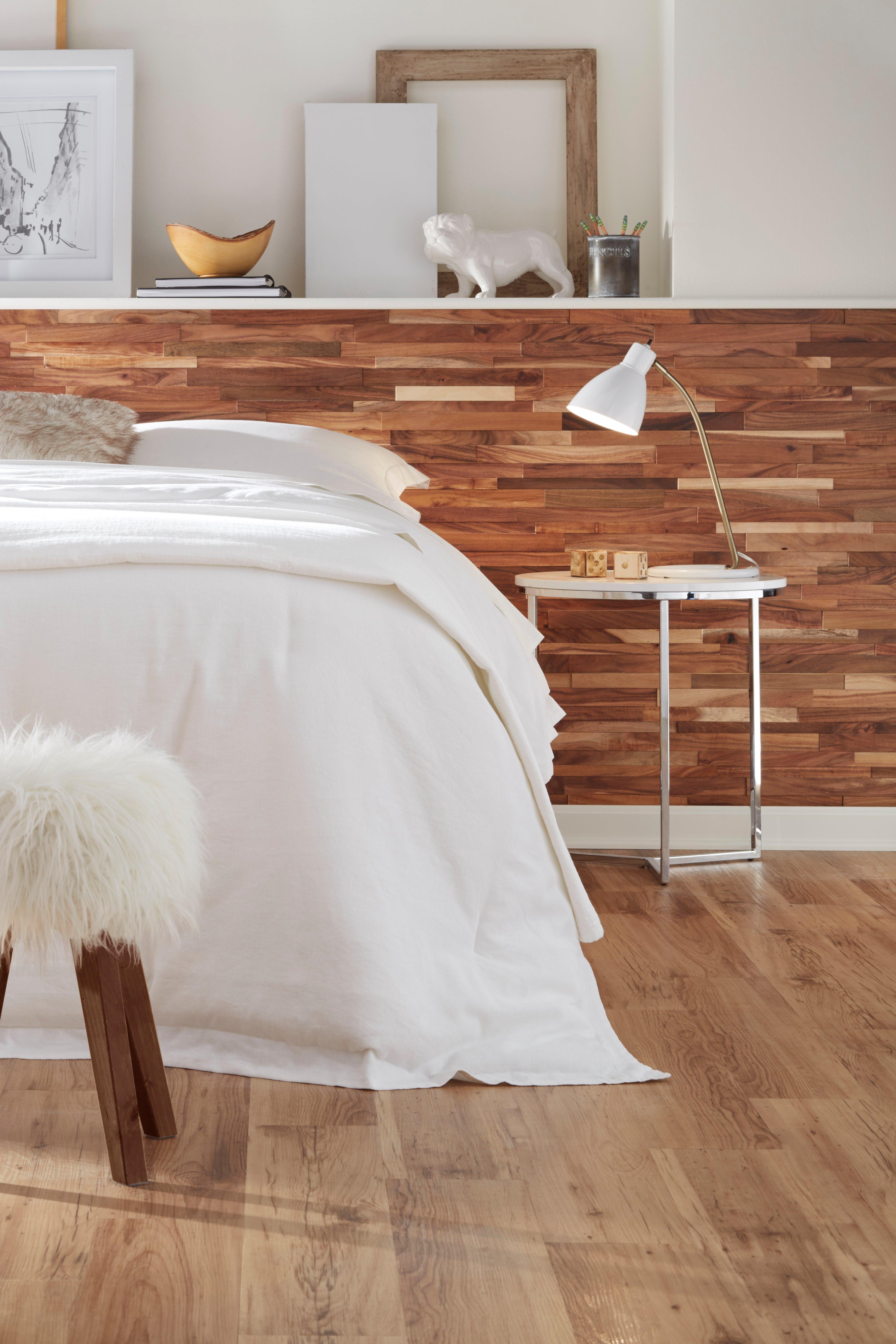 Small Leaf Acacia Hardwood Wall Plank Panel