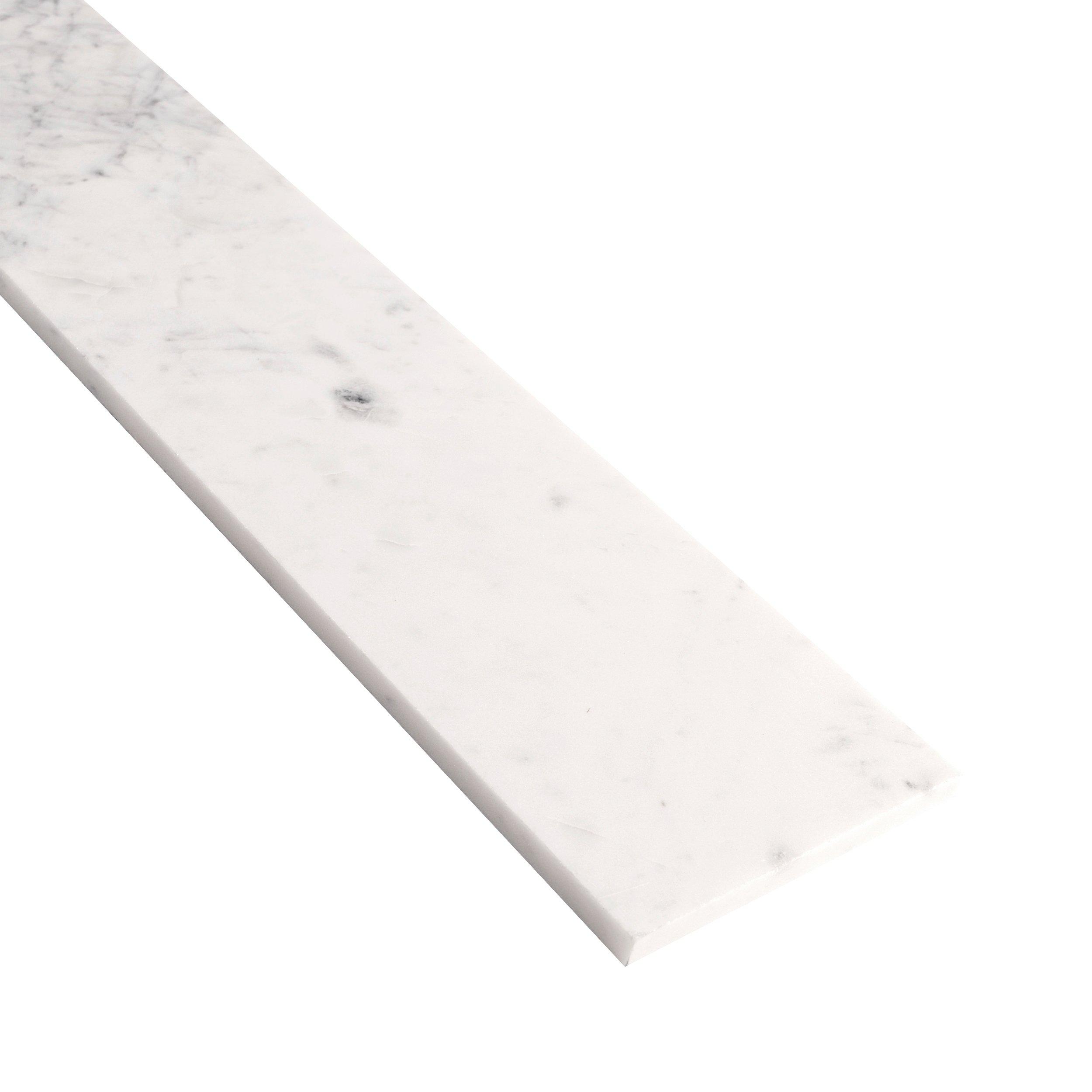 Carrara White 6 x 74 in. Marble Window Sill