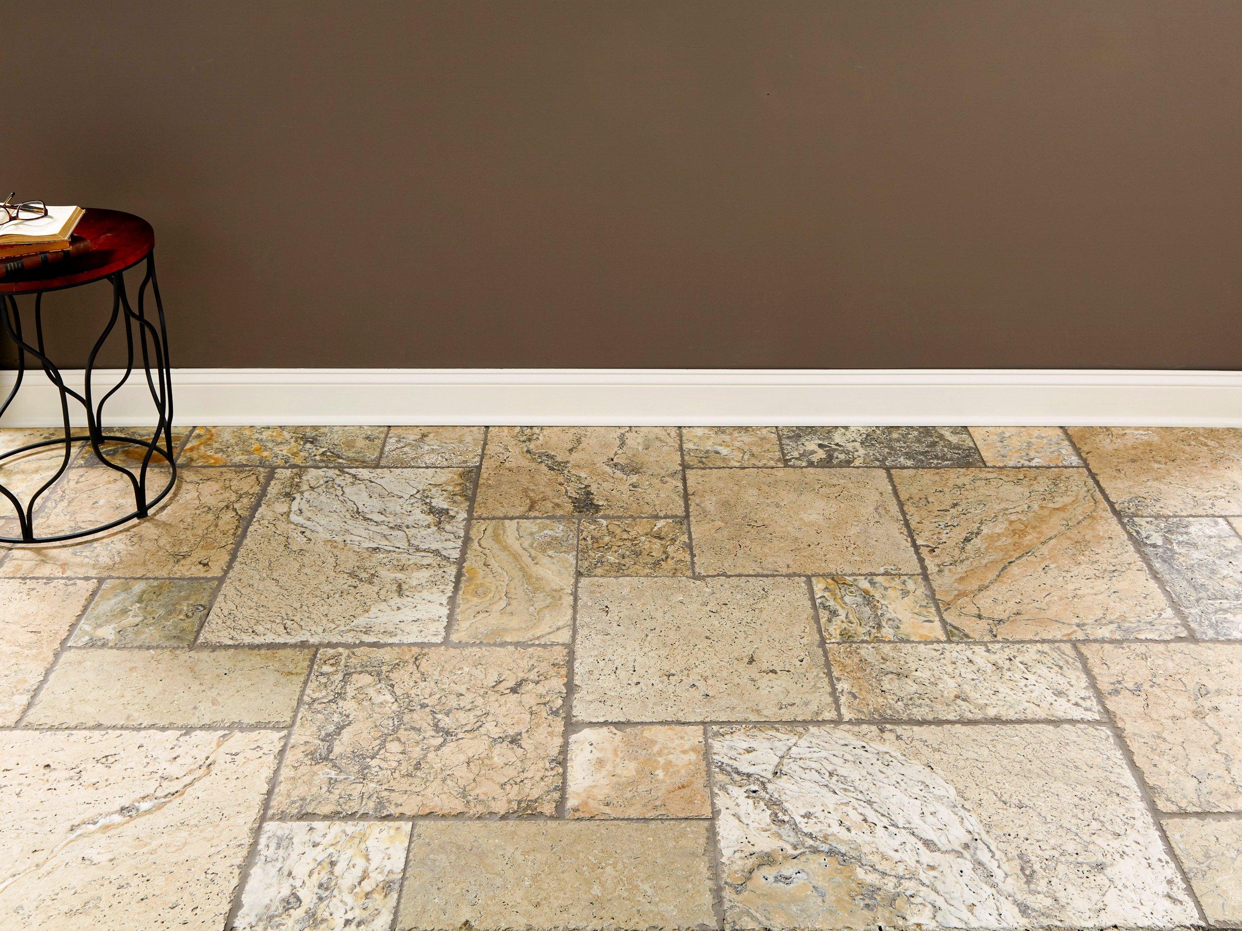 Lava Onyx Brushed Chiseled Travertine Tile