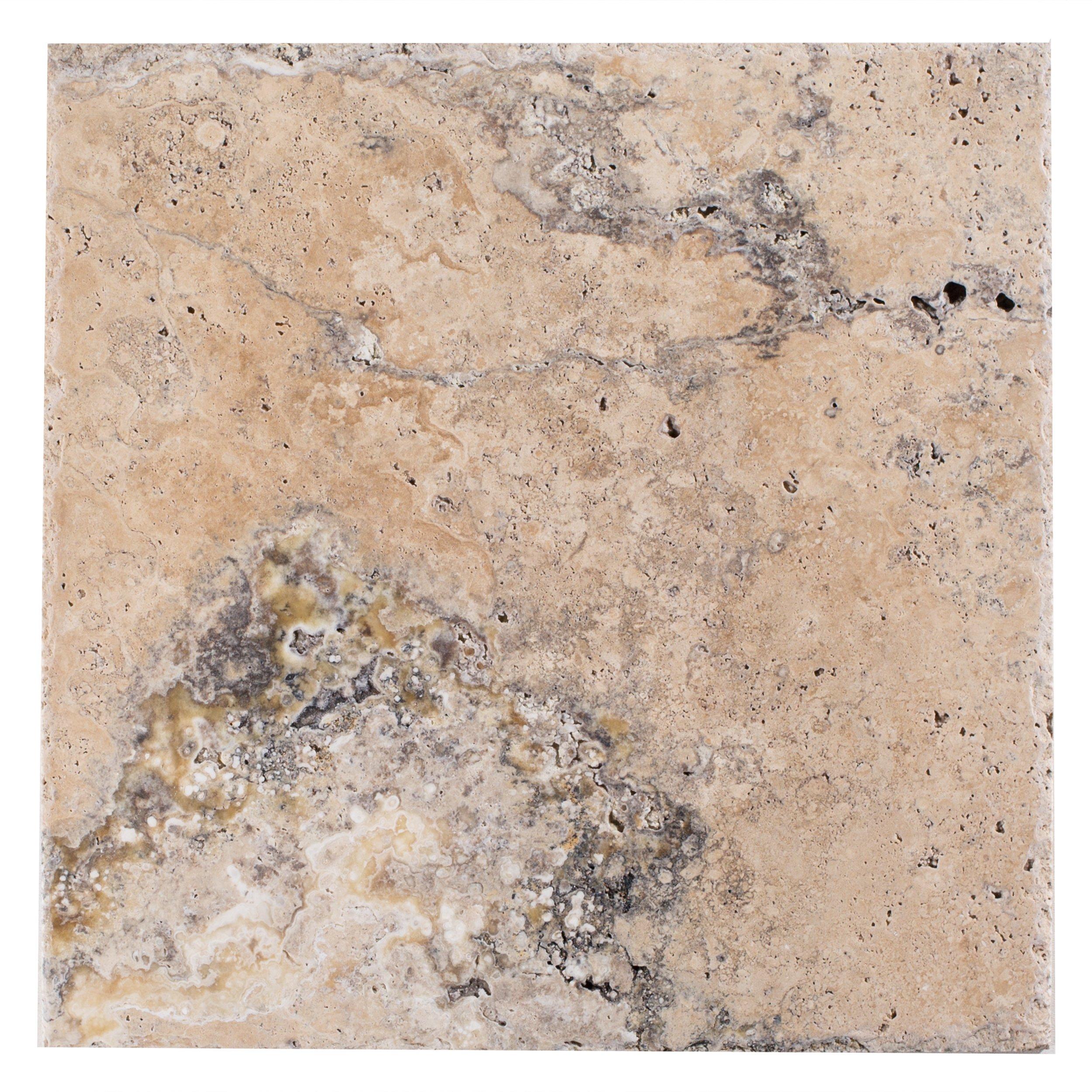 Lava Onyx Brushed Chiseled Travertine Tile