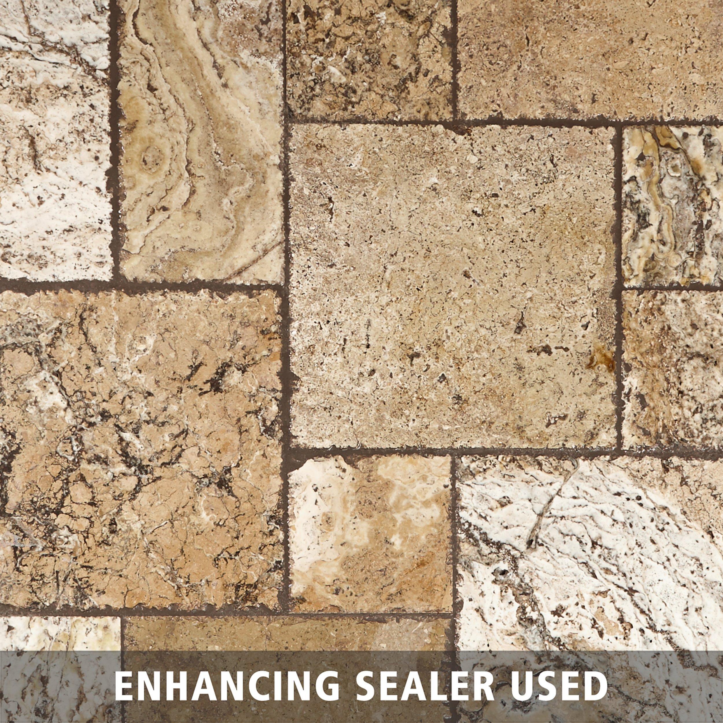 Lava Onyx Brushed Chiseled Travertine Tile