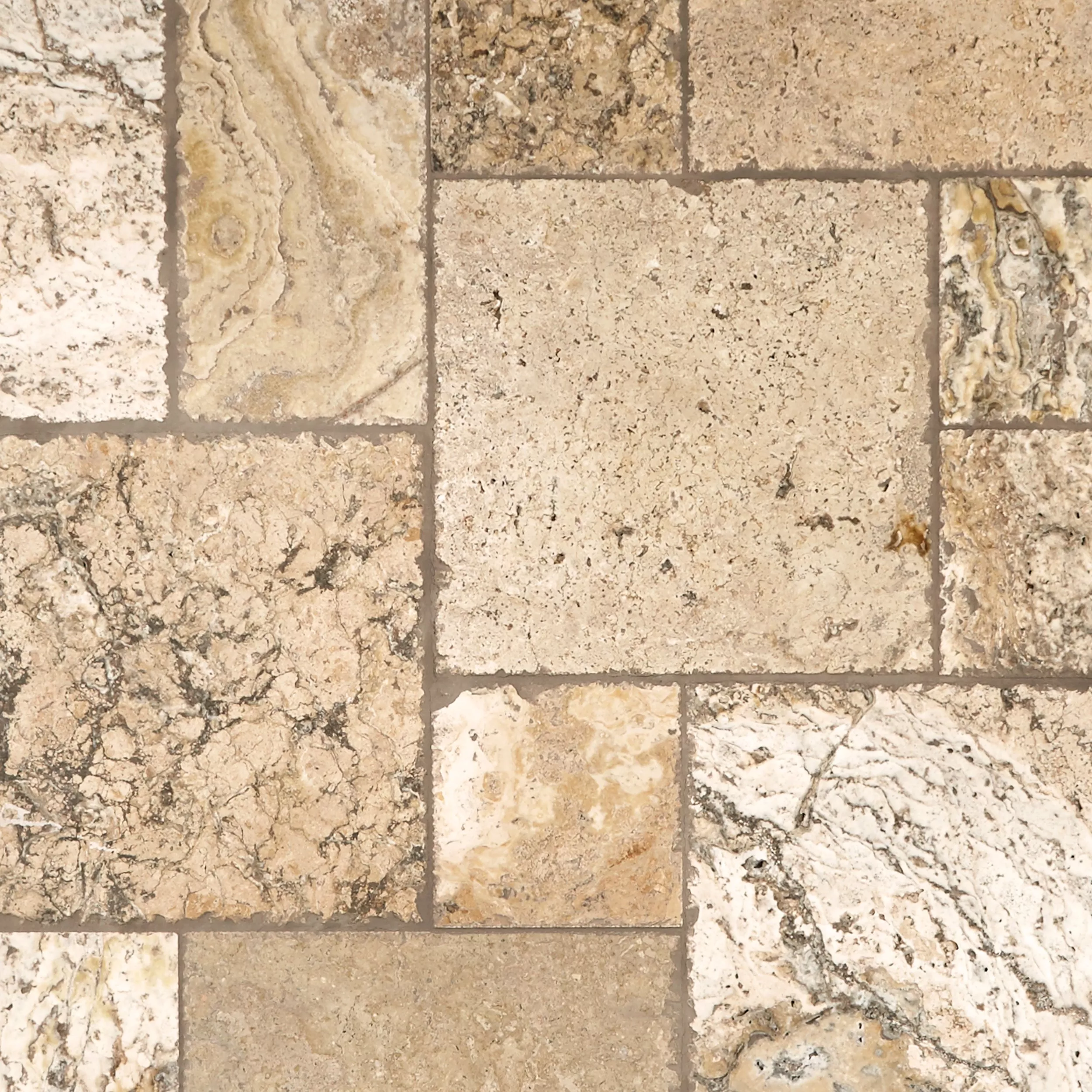Lava Onyx Brushed Chiseled Travertine Tile