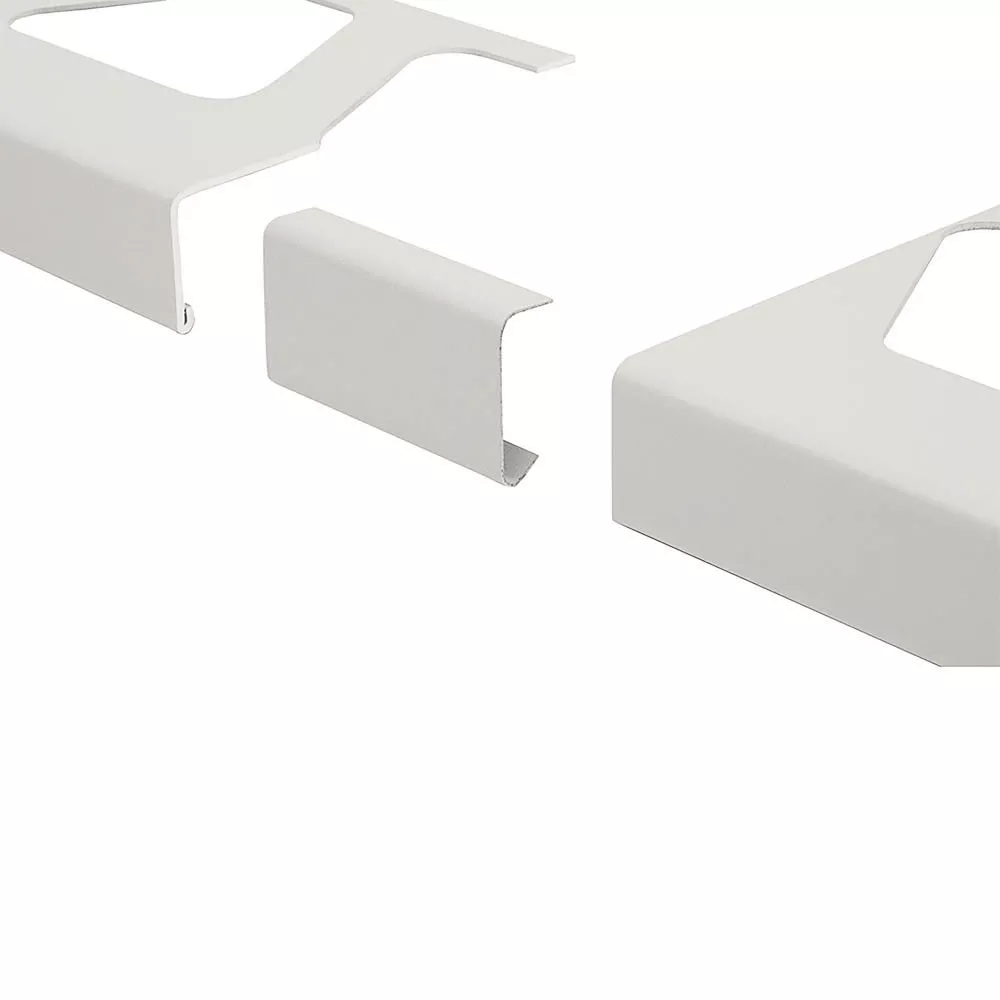 Schluter Bara-Rw Connector 4-3/4in. Aluminum Bright White