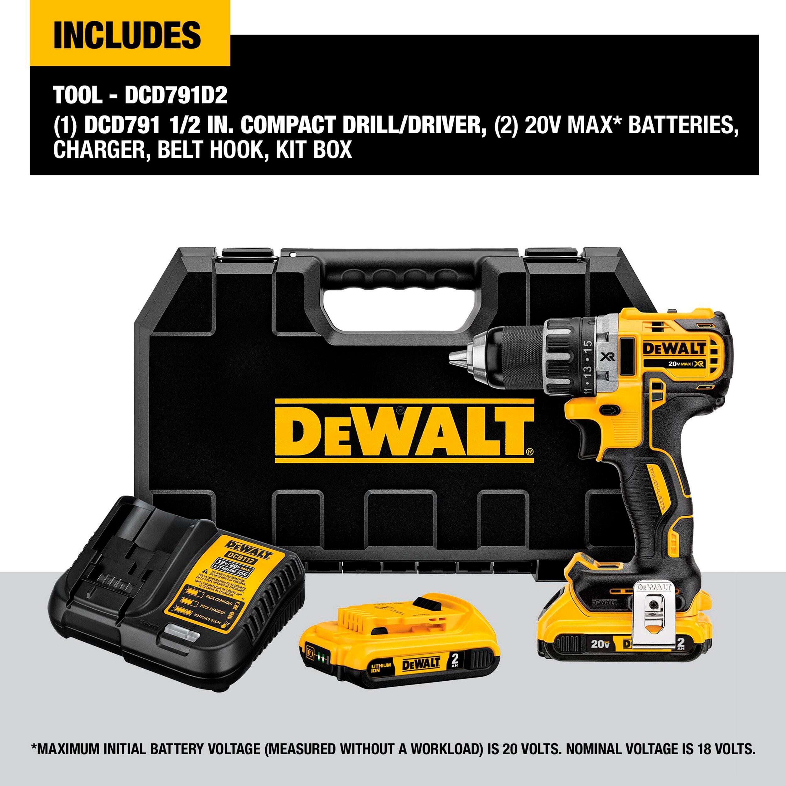 DeWalt 20-Volt MAX XR Lithium Ion Brushless Compact Drill / Driver