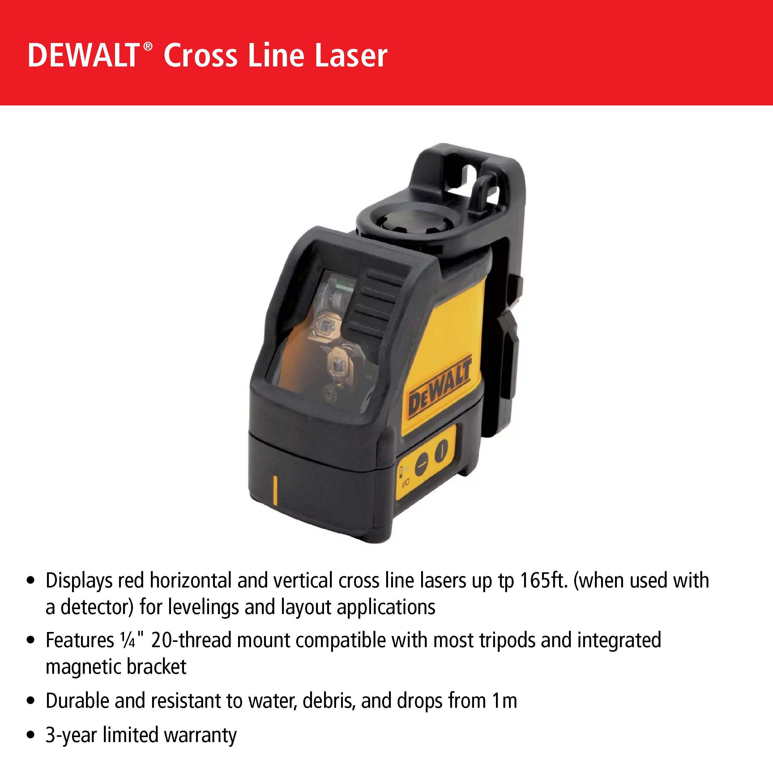 DeWalt Self Leveling Cross Line Laser Floor and Decor