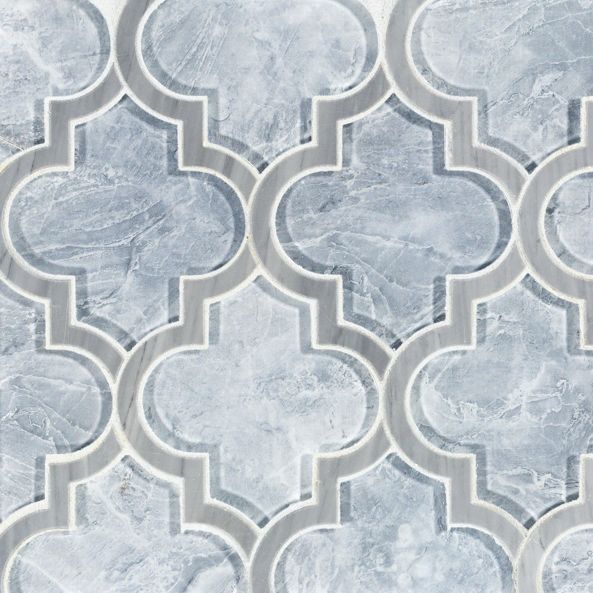 Antique Mirror Arabesque Glass Mosaic 10 X 16 100235068 Floor And Decor