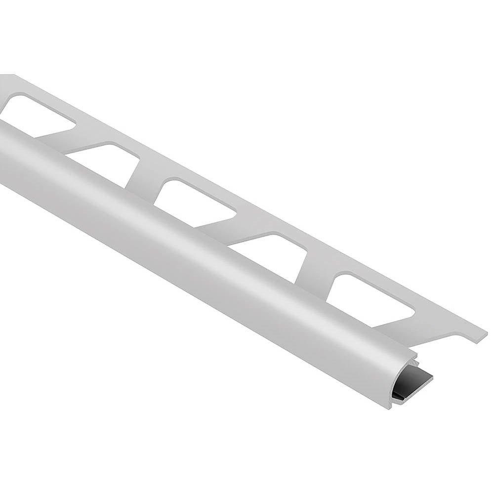 Schluter Rondec Bullnose Trim 1/2in. Aluminum Classic Gray