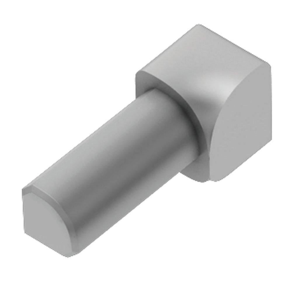 Schluter-RONDEC Inside Corner for 1/4in. PVC Satin Aluminum RONDEC Profile