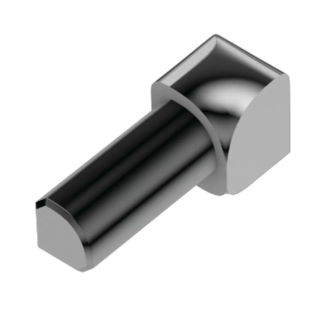 Schluter-RONDEC Inside Corner for 5/16in. PVC Polished Chrome RONDEC Profile