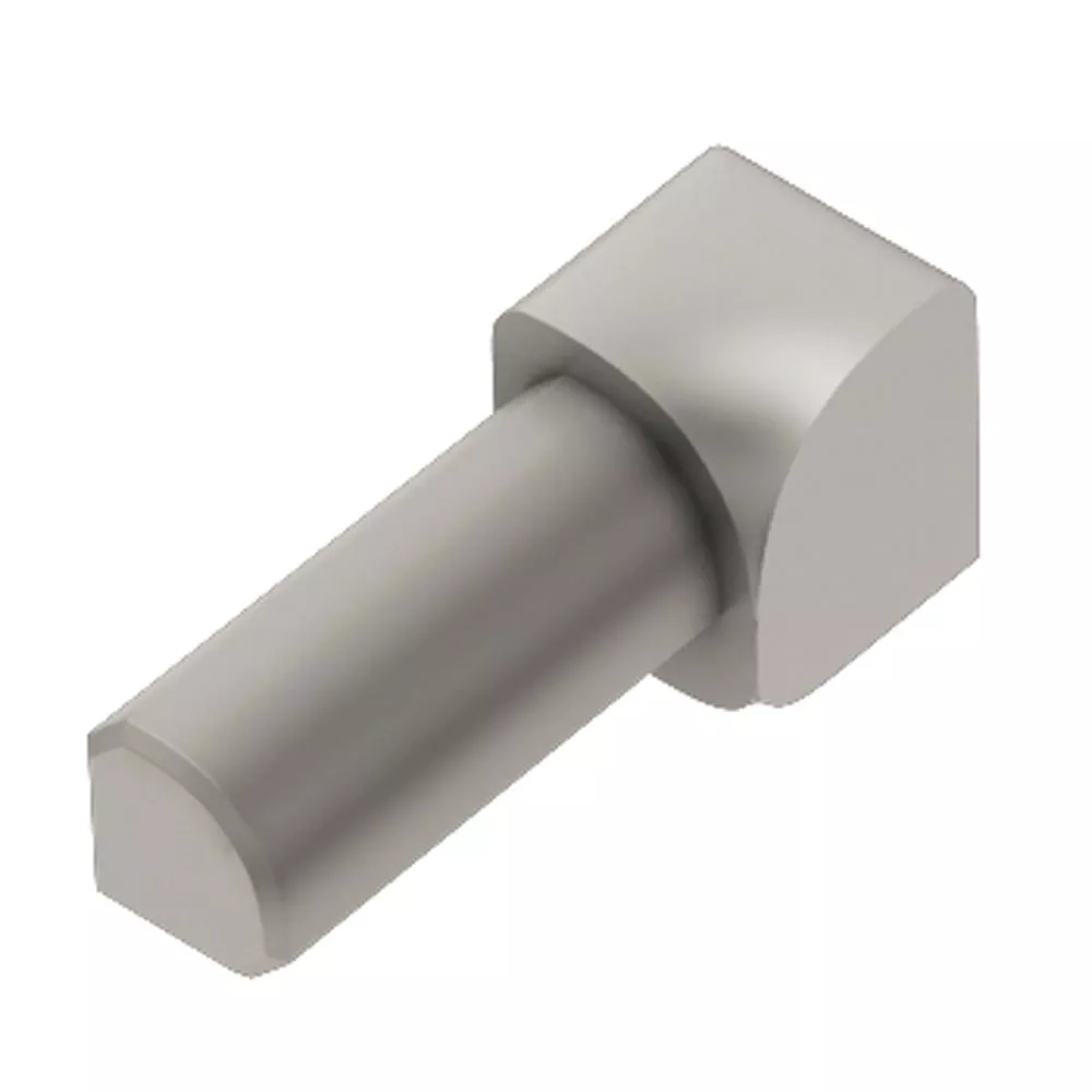 Schluter-RONDEC Inside Corner for 5/16in. PVC Satin Nickel RONDEC Profile