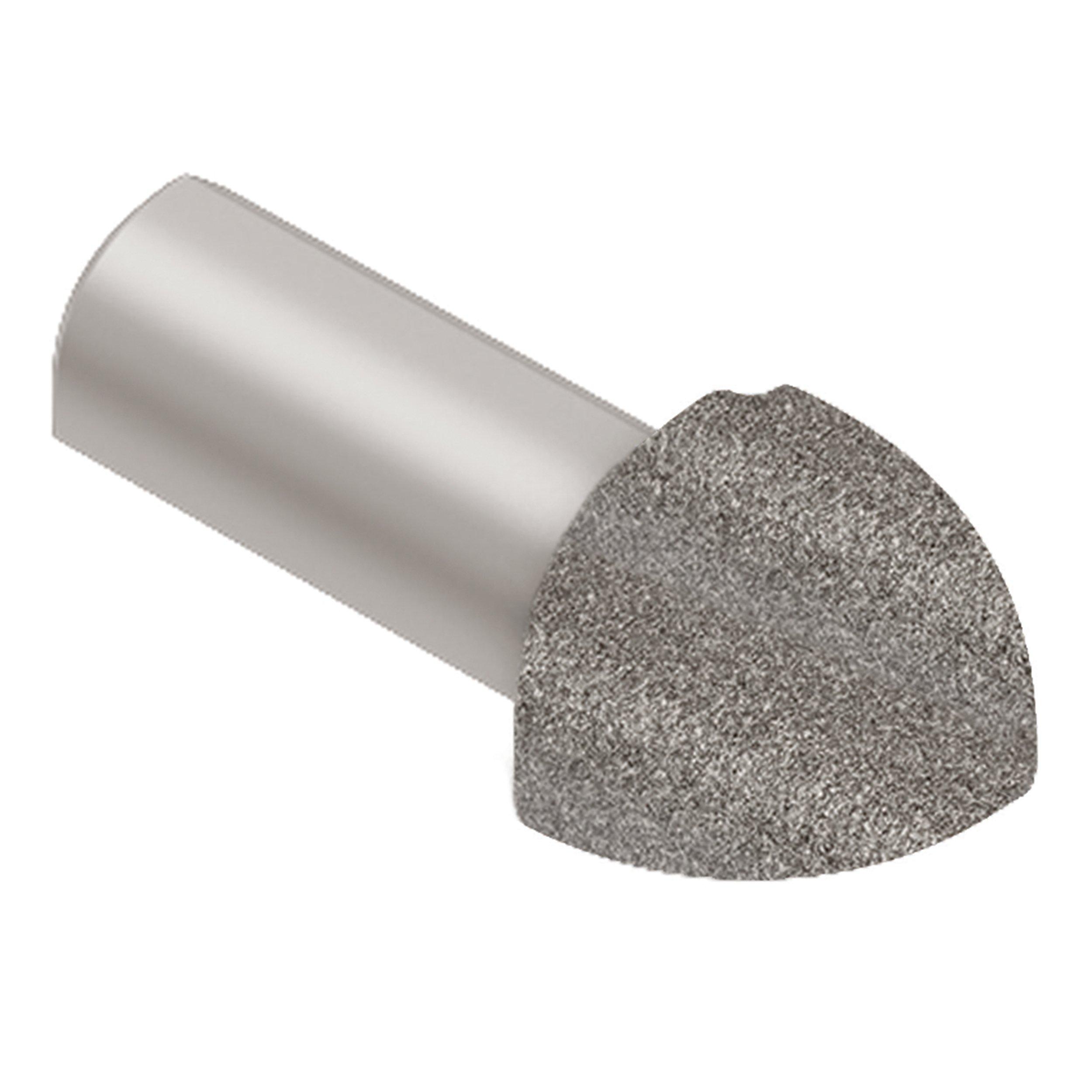 Schluter-RONDEC Outside Corner for 3/8in. PVC Aluminum Stone Gray RONDEC Profile