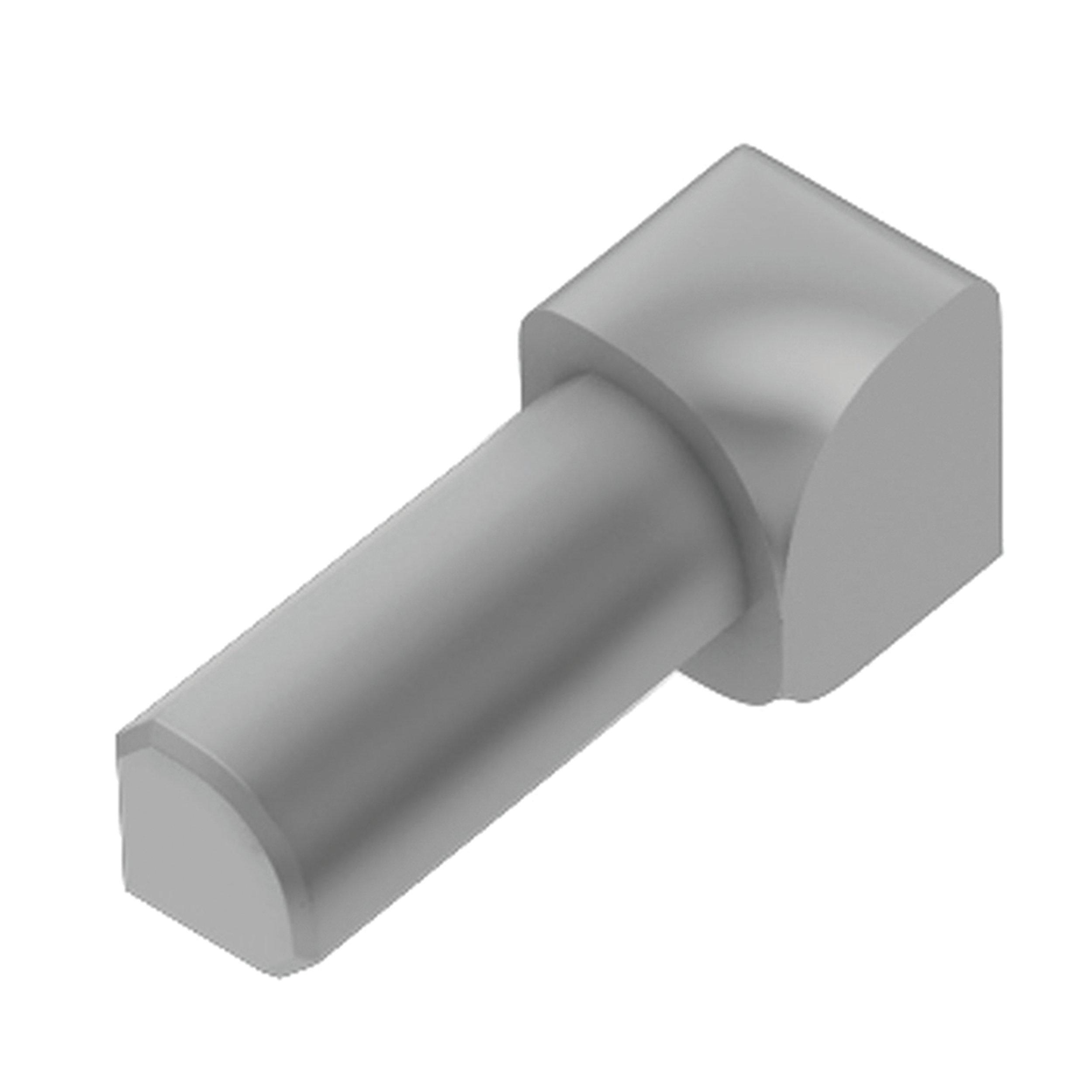 Schluter-RONDEC Inside Corner for 1/2in. PVC Aluminum Gray RONDEC Profile