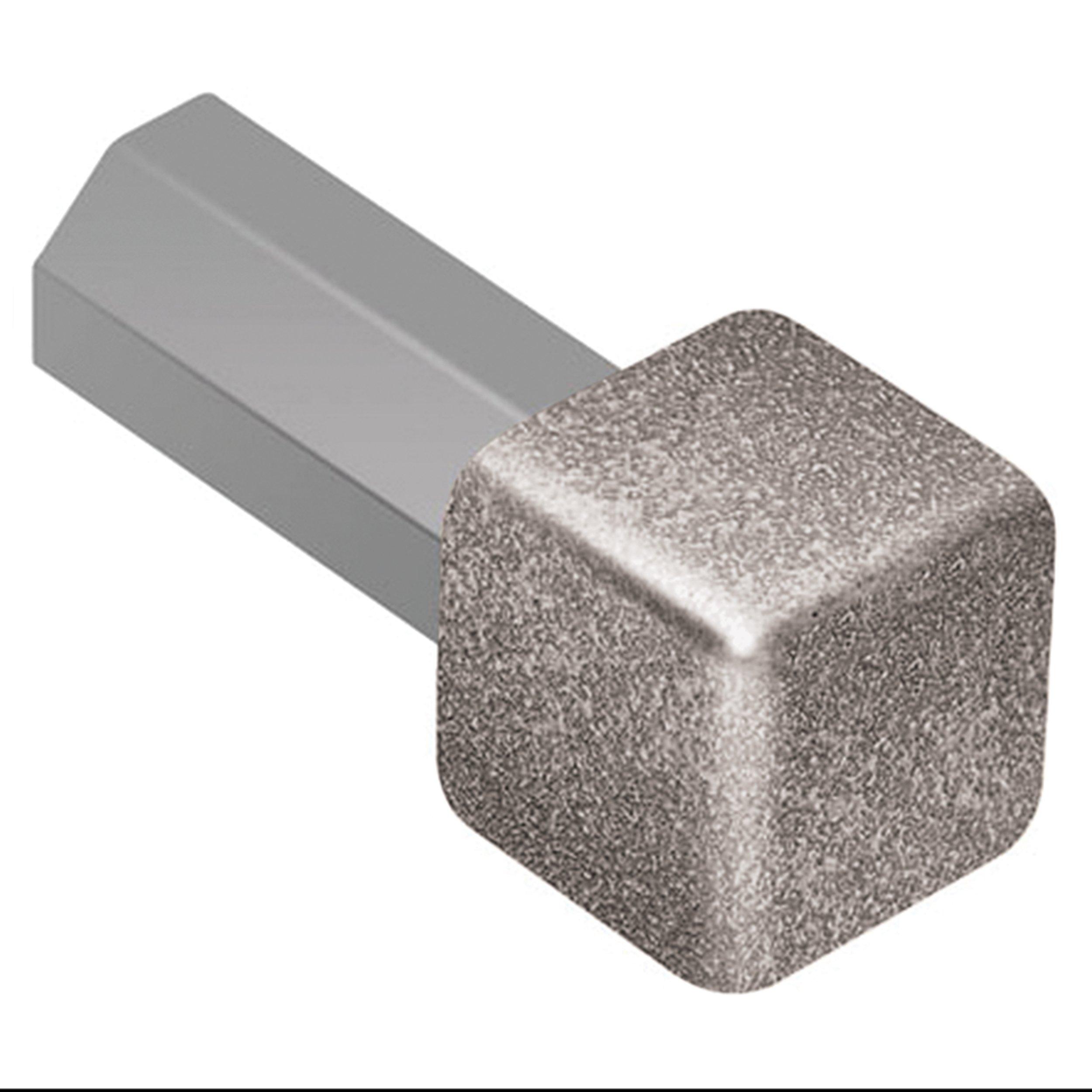 Schluter QUADEC Aluminum Stone Gray 1/2in. Inside/Outside Corner