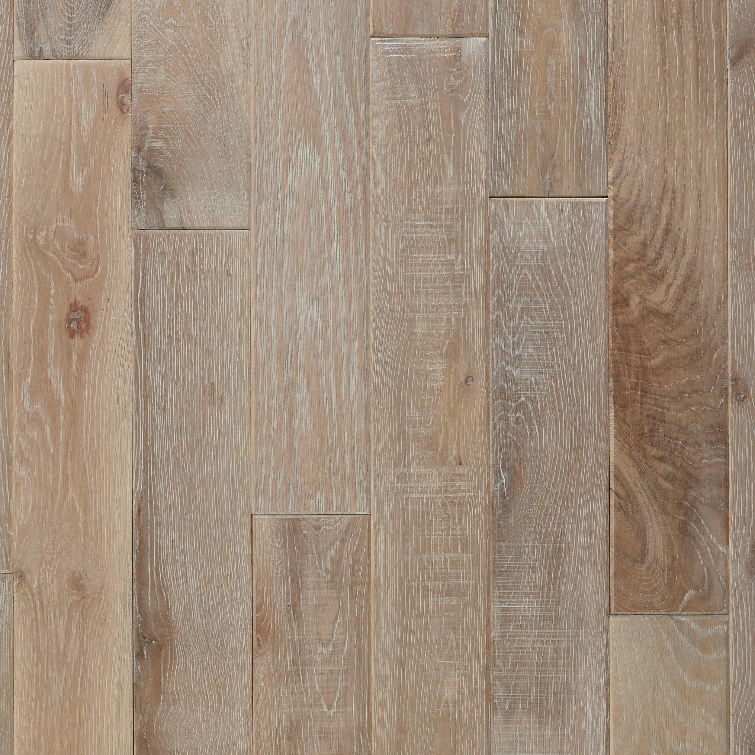 Mirren Gray Oak Hand Scraped Wire Brushed Solid Hardwood Hardwood Floor