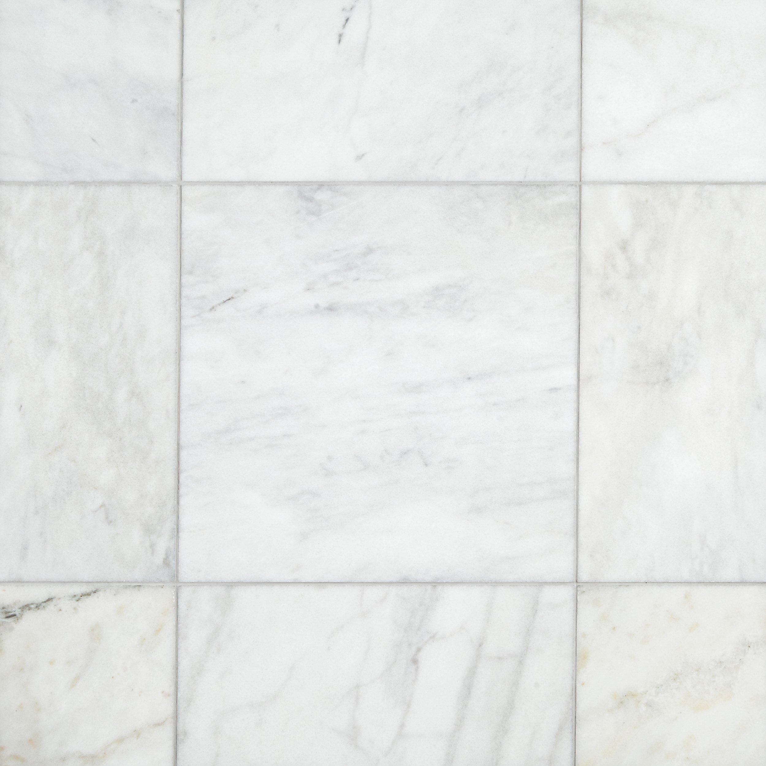 Ocean White Honed Marble Tile