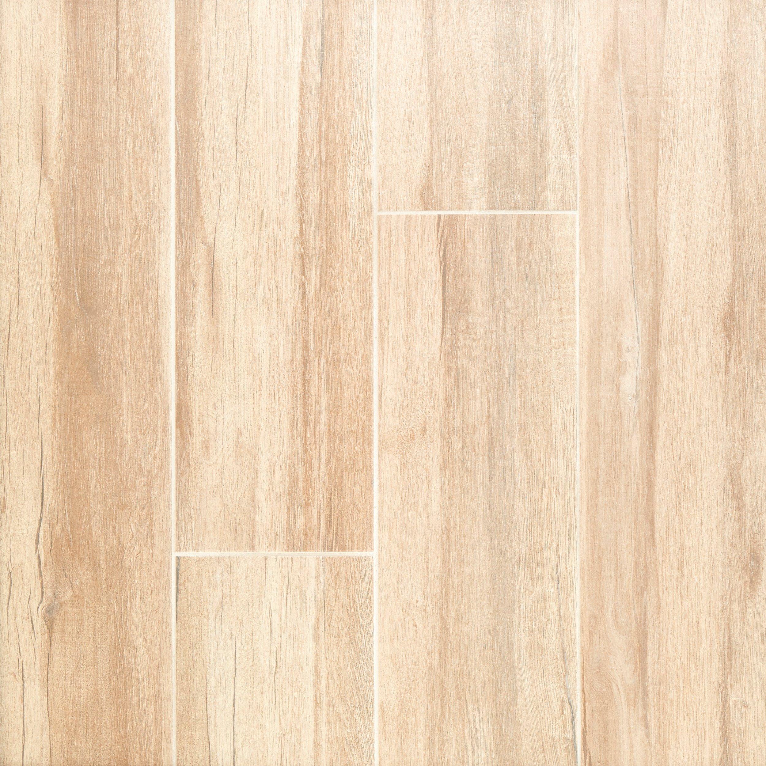 Navarro Beige Wood Plank Matte Porcelain Tile