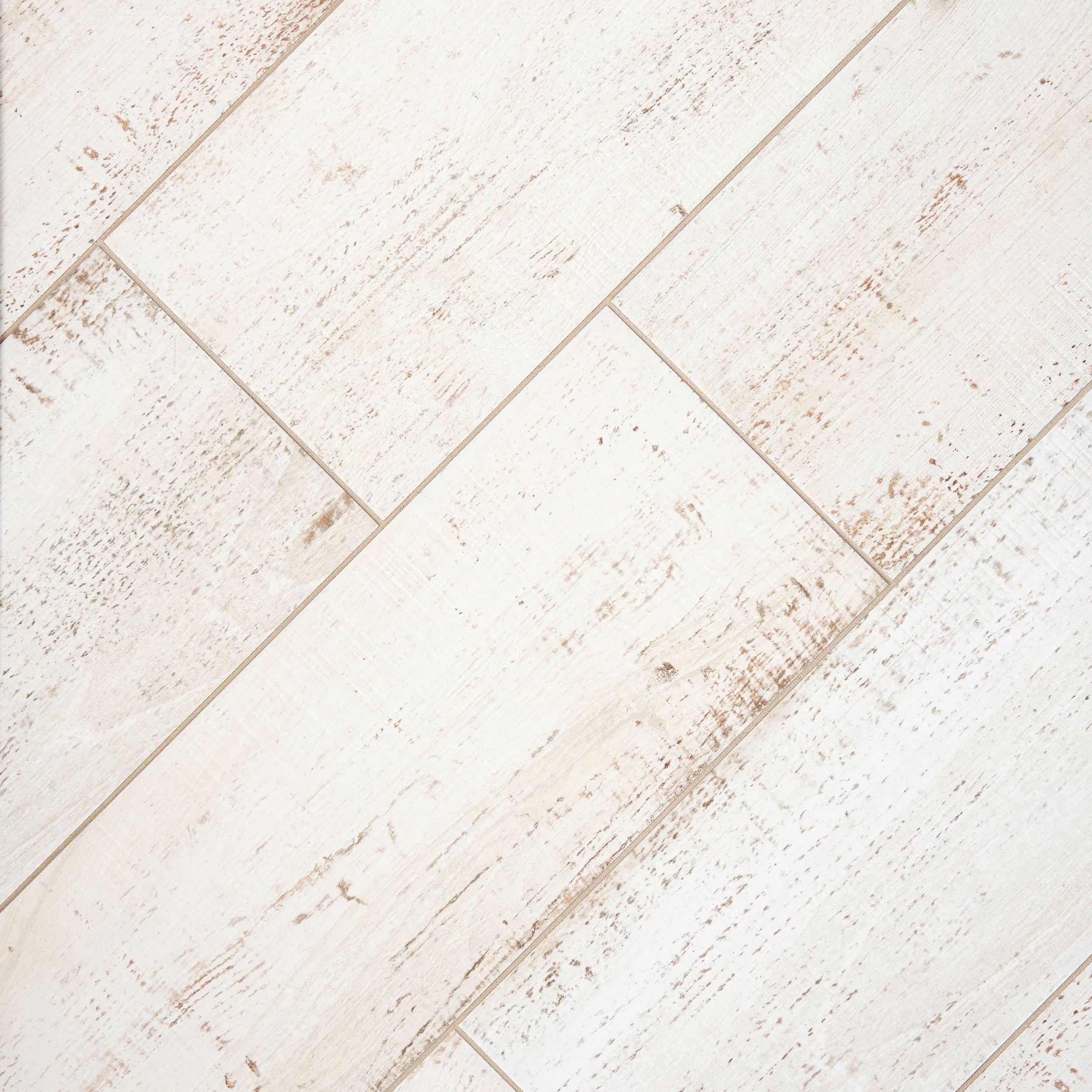 Windsor White Wood Plank Porcelain Tile