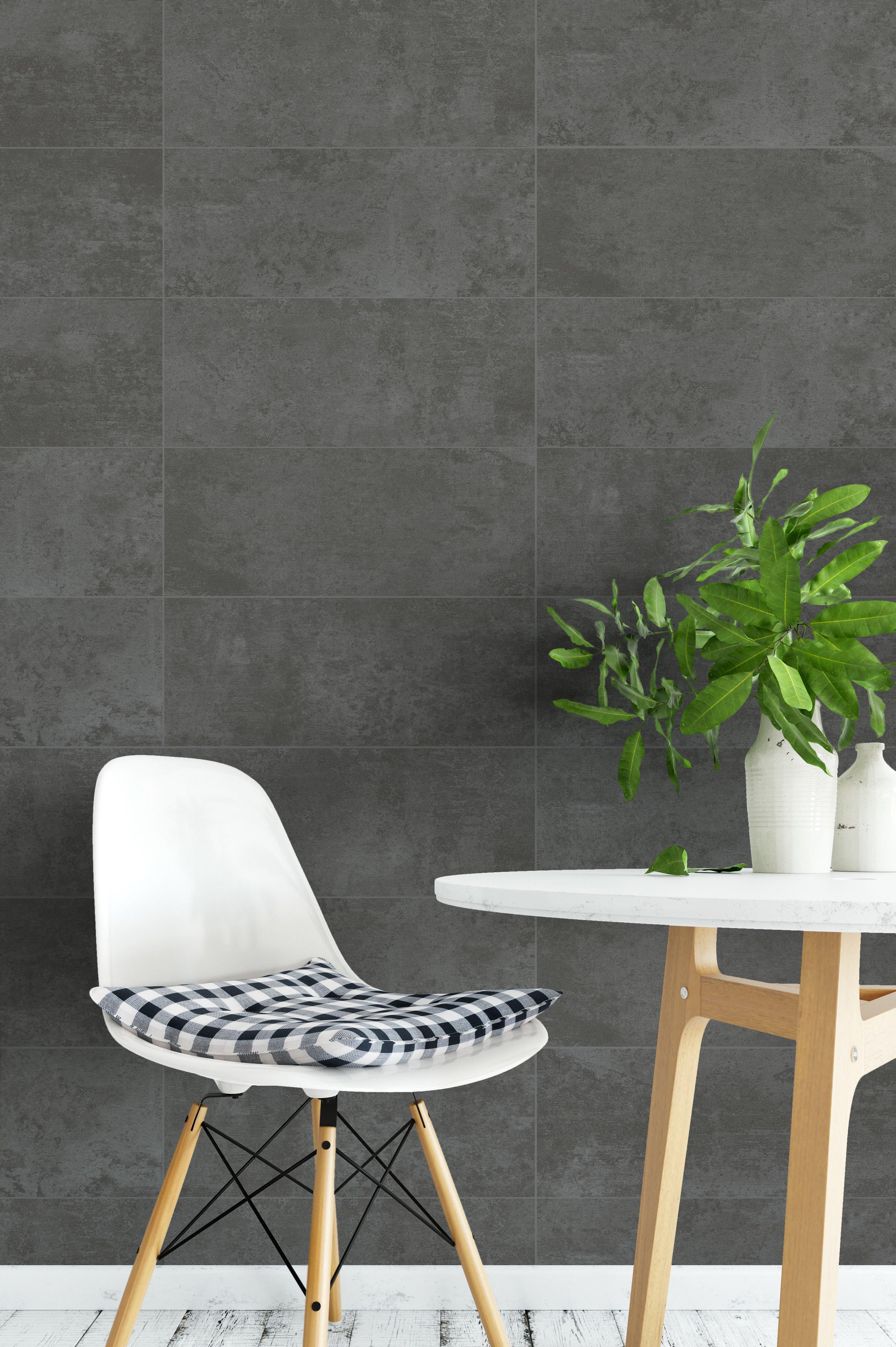 Carbon Wash Ceramic Tile Floor and Decor