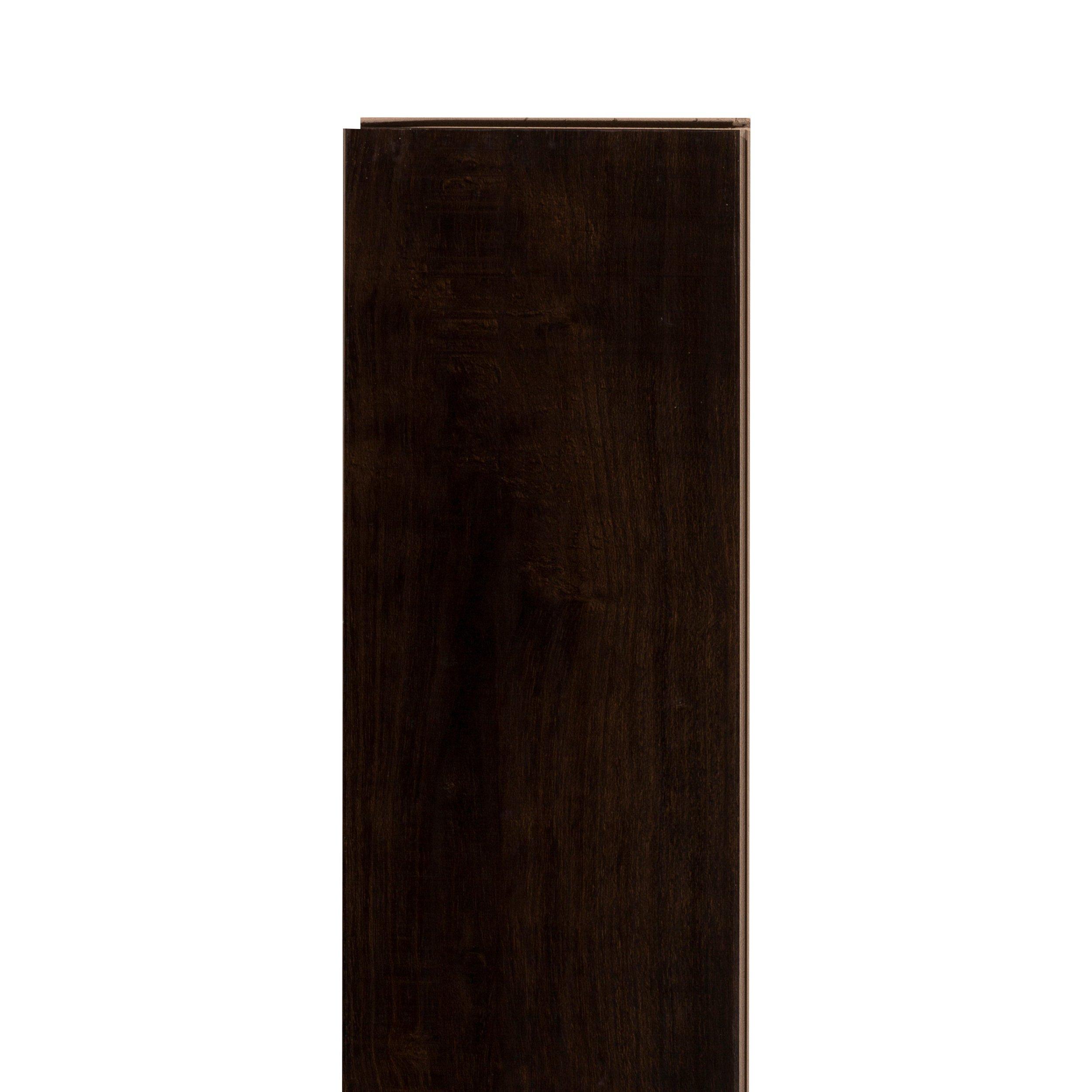 Dark Mahogany Rigid Core Luxury Vinyl Plank - Cork Back