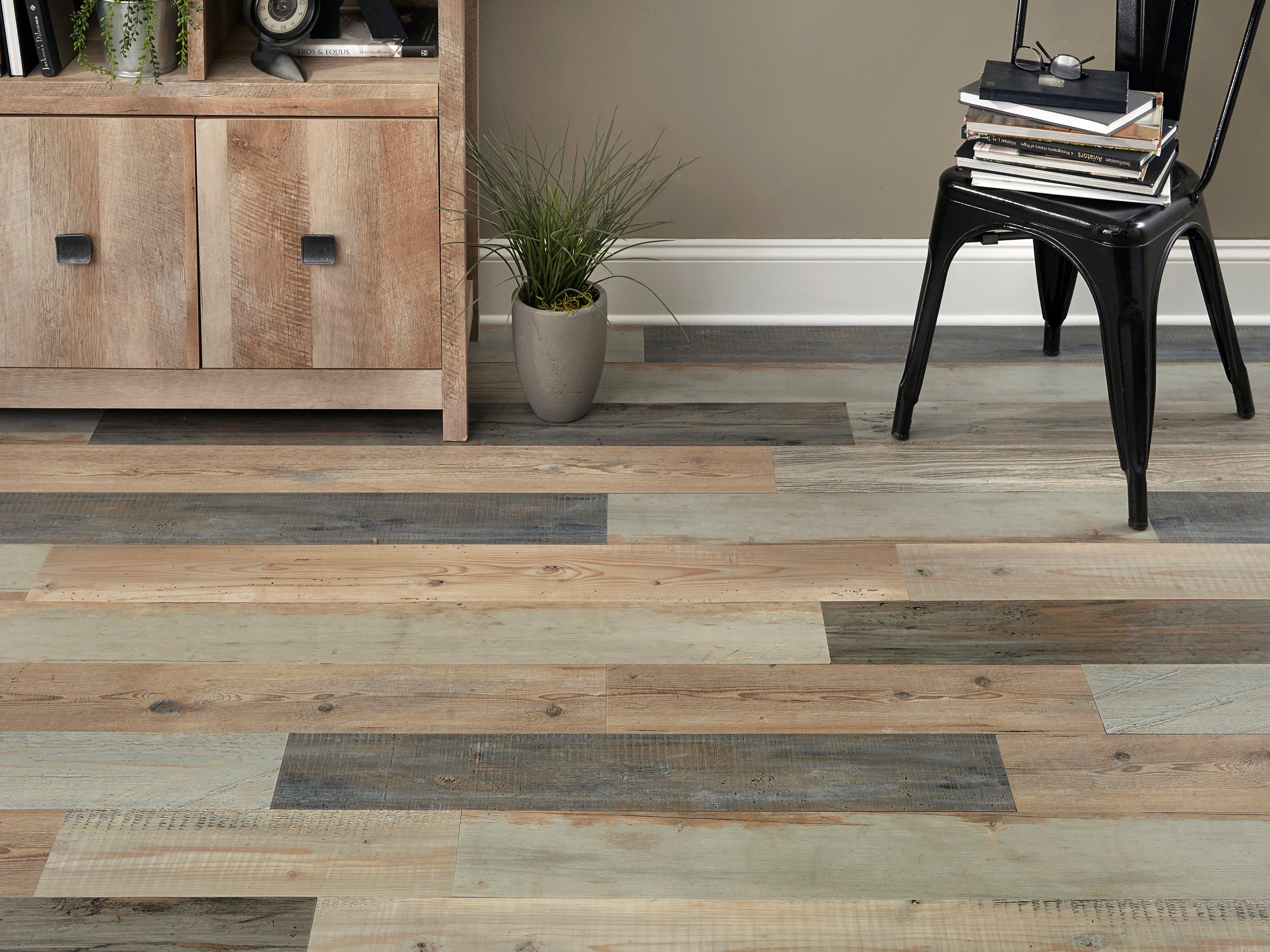 Pavestone Grey Rigid Core Luxury Vinyl Plank - Cork Back