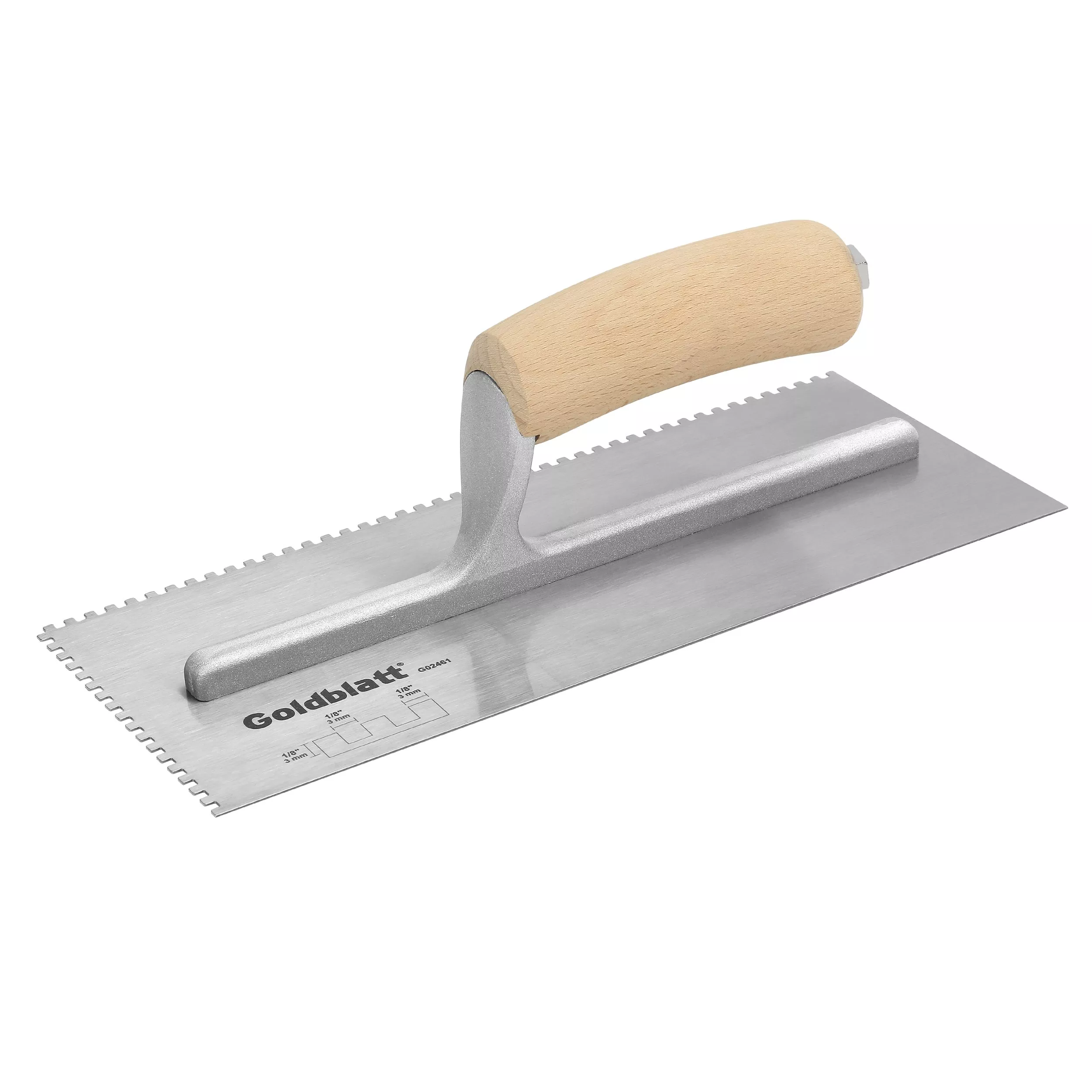 Goldblatt Wood Handle Square Notched Trowel