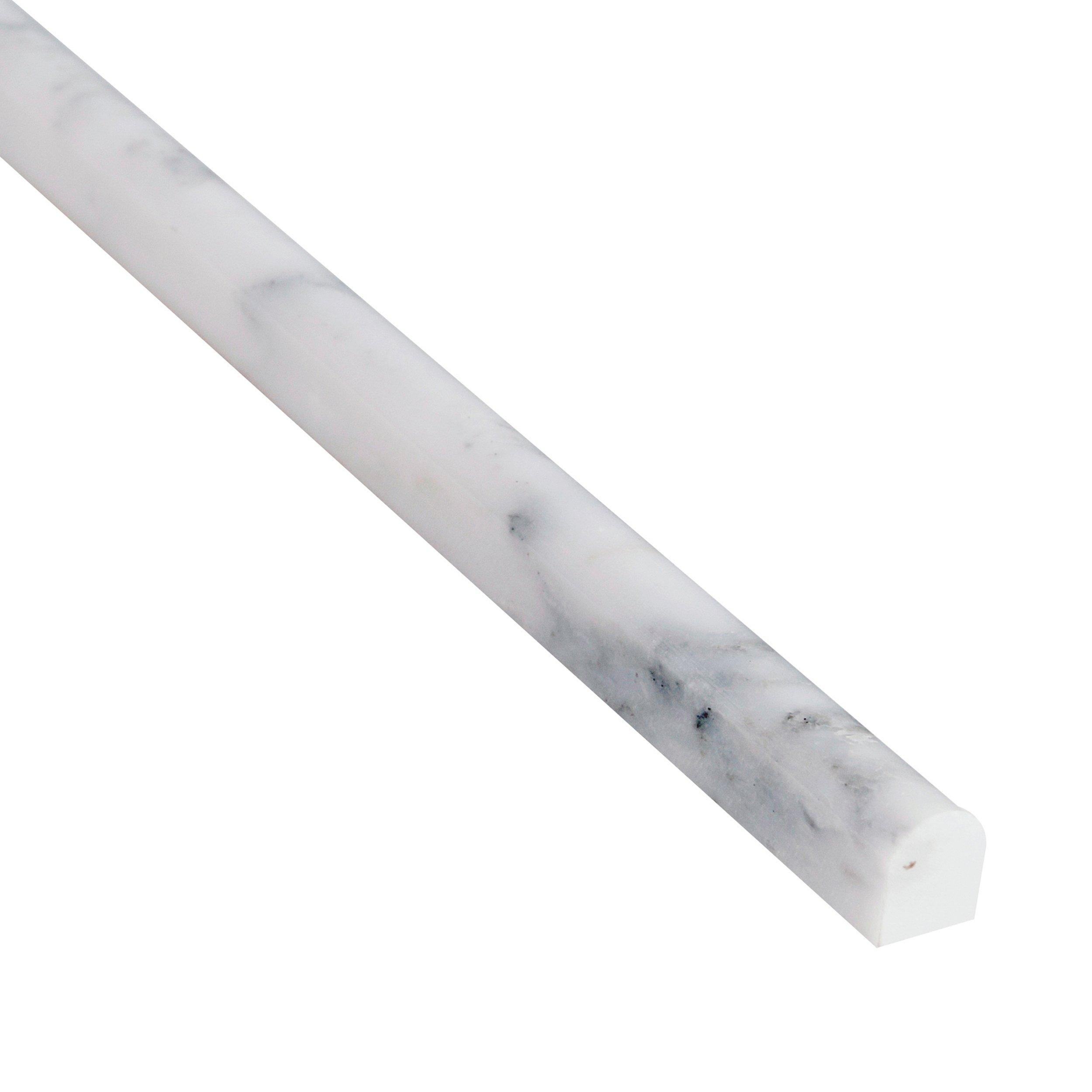 MSI Carrara White Marble Pencil Liner Tile Trim SMOT-PENCIL-CAR