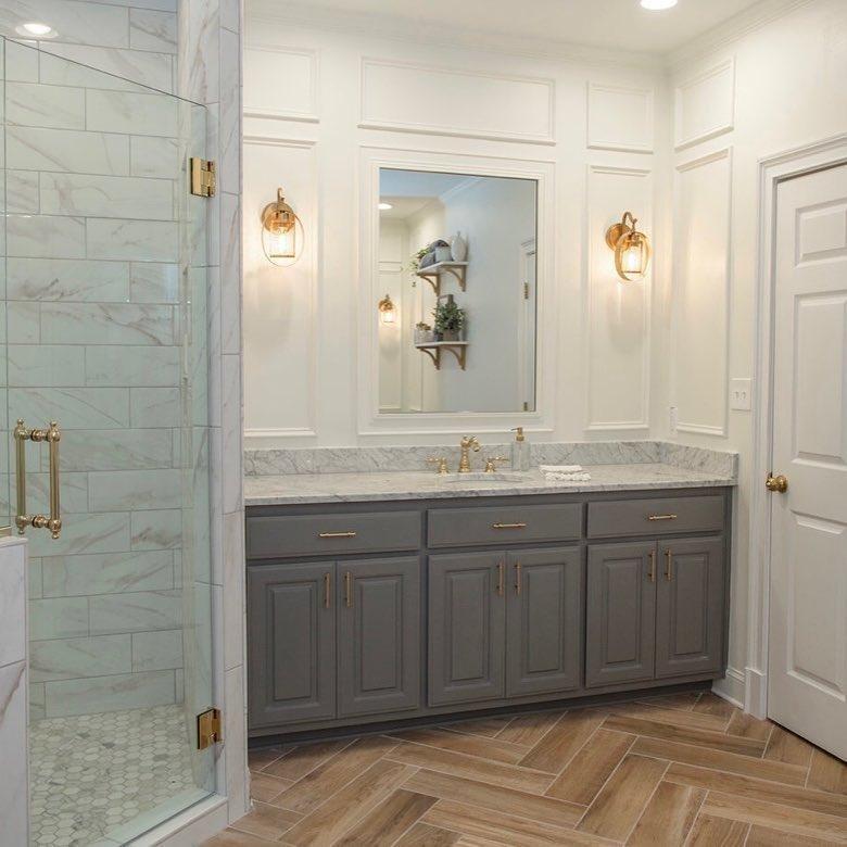 Marble and Mirror Mosaic Tiles - Transitional - Living Room