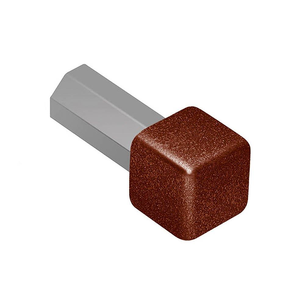 Schluter Quadec In/Out Corner 3/8in. Aluminum Rustic Brown