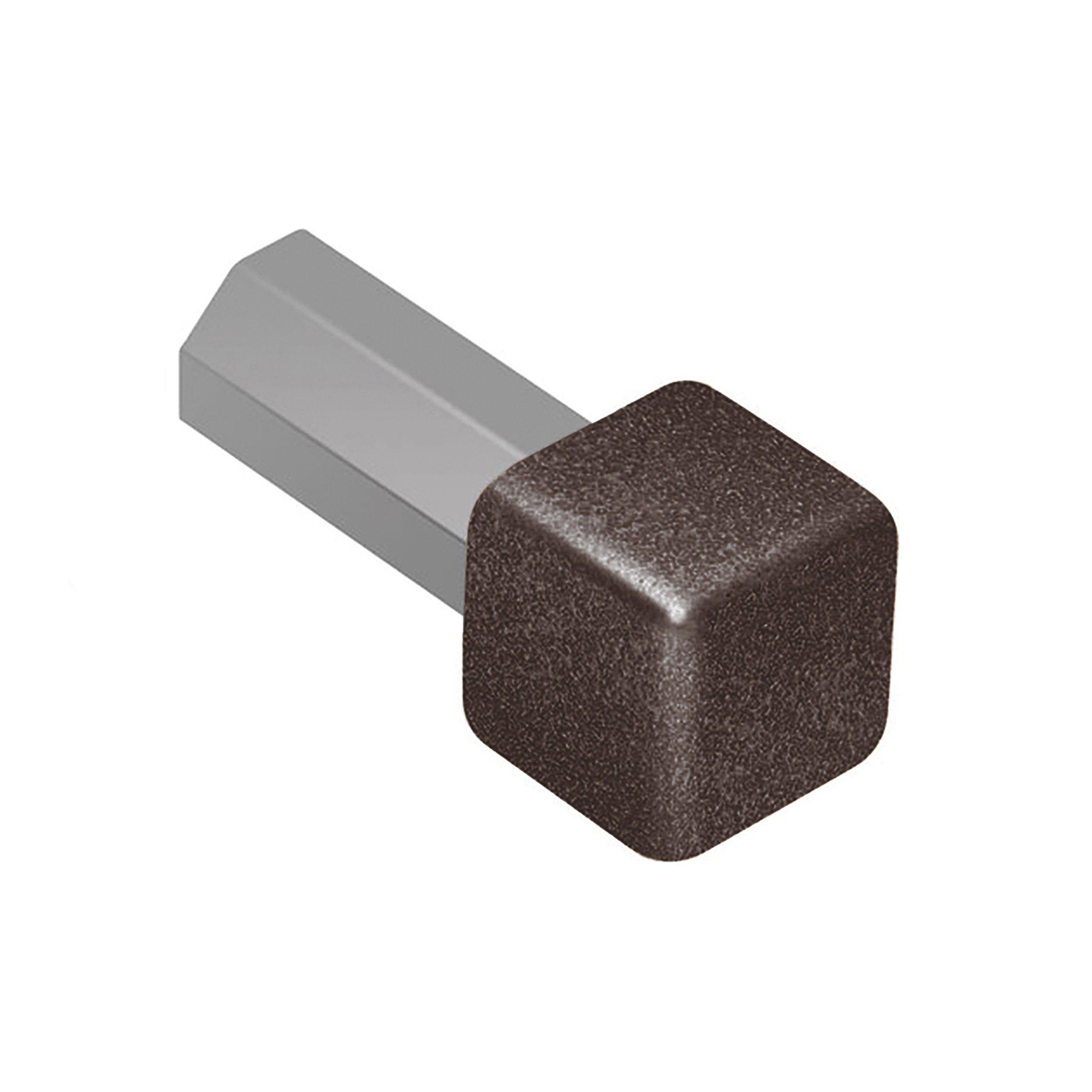 Schluter Quadec In/Out Corner 1/2in. Aluminum Dark Anthracite
