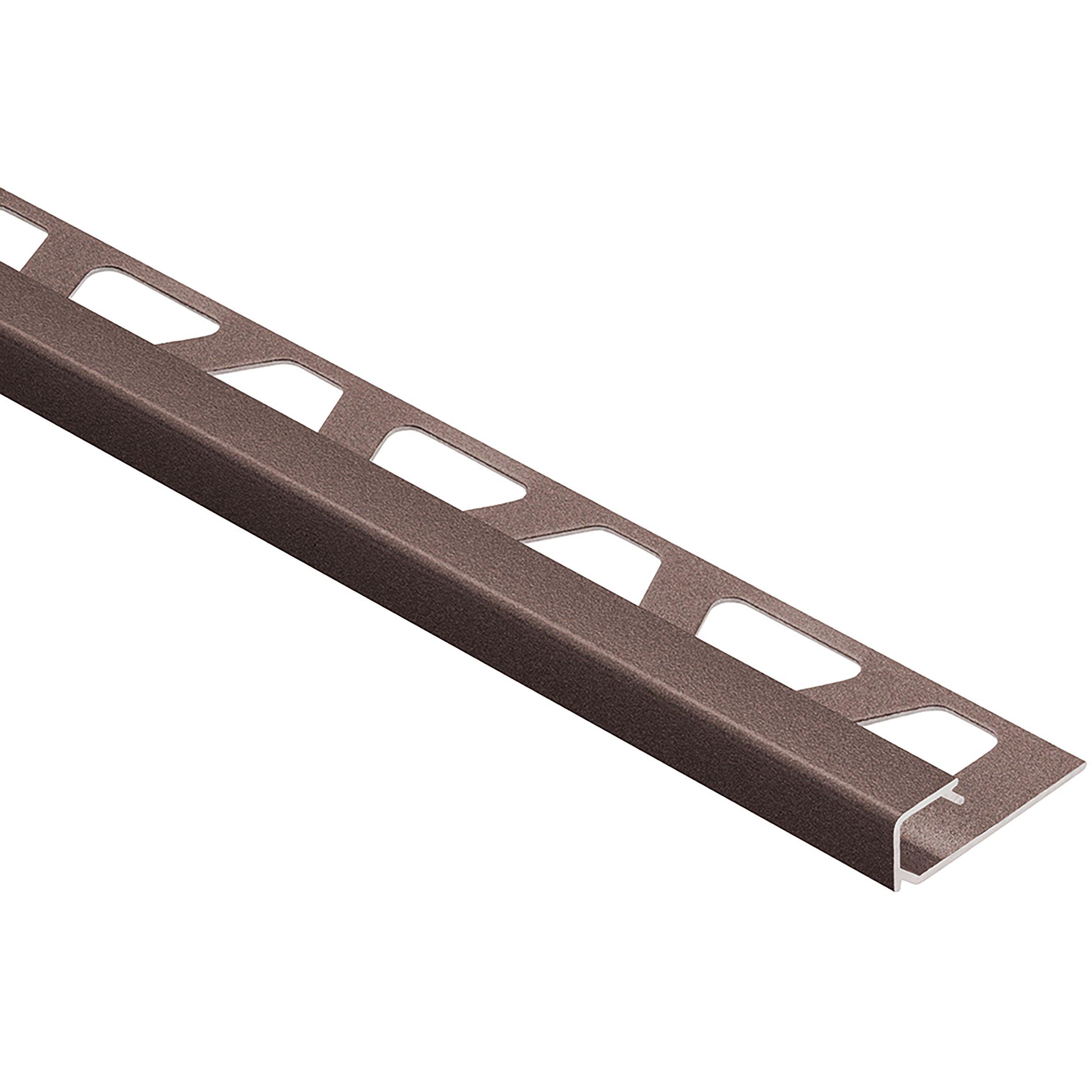 Schluter Quadec Square Edge Trim 1/4in. Aluminum Bronze