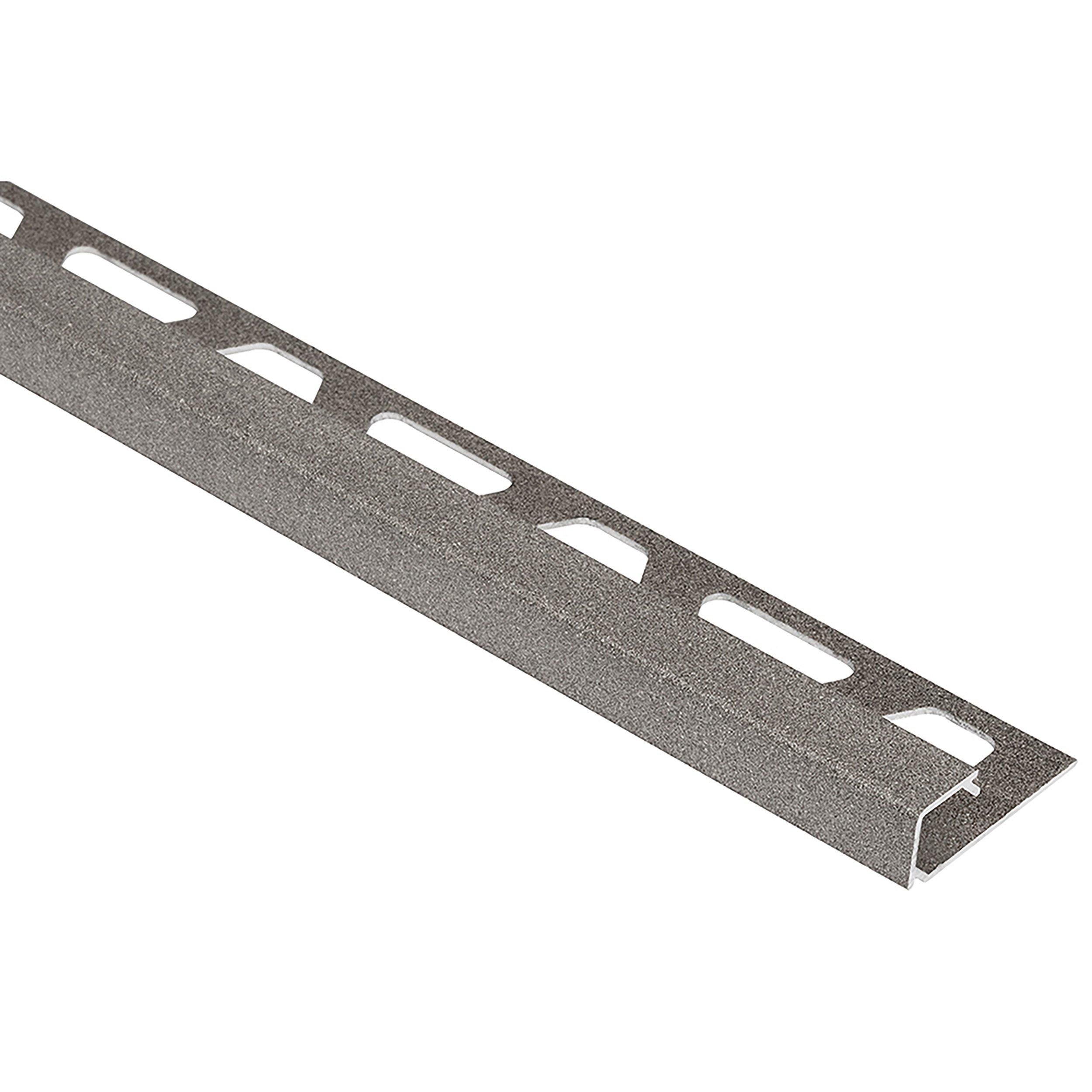 Schluter Quadec Square Edge Trim 5/16in. Aluminum Stone Grey