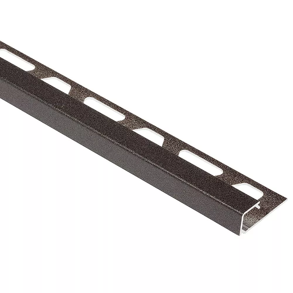 Schluter Quadec Square Edge Trim 3/8in. Aluminum Dark Anthracite
