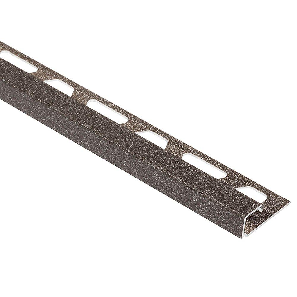 Schluter Quadec Square Edge Trim 3/8in. Aluminum Lt Anthracite