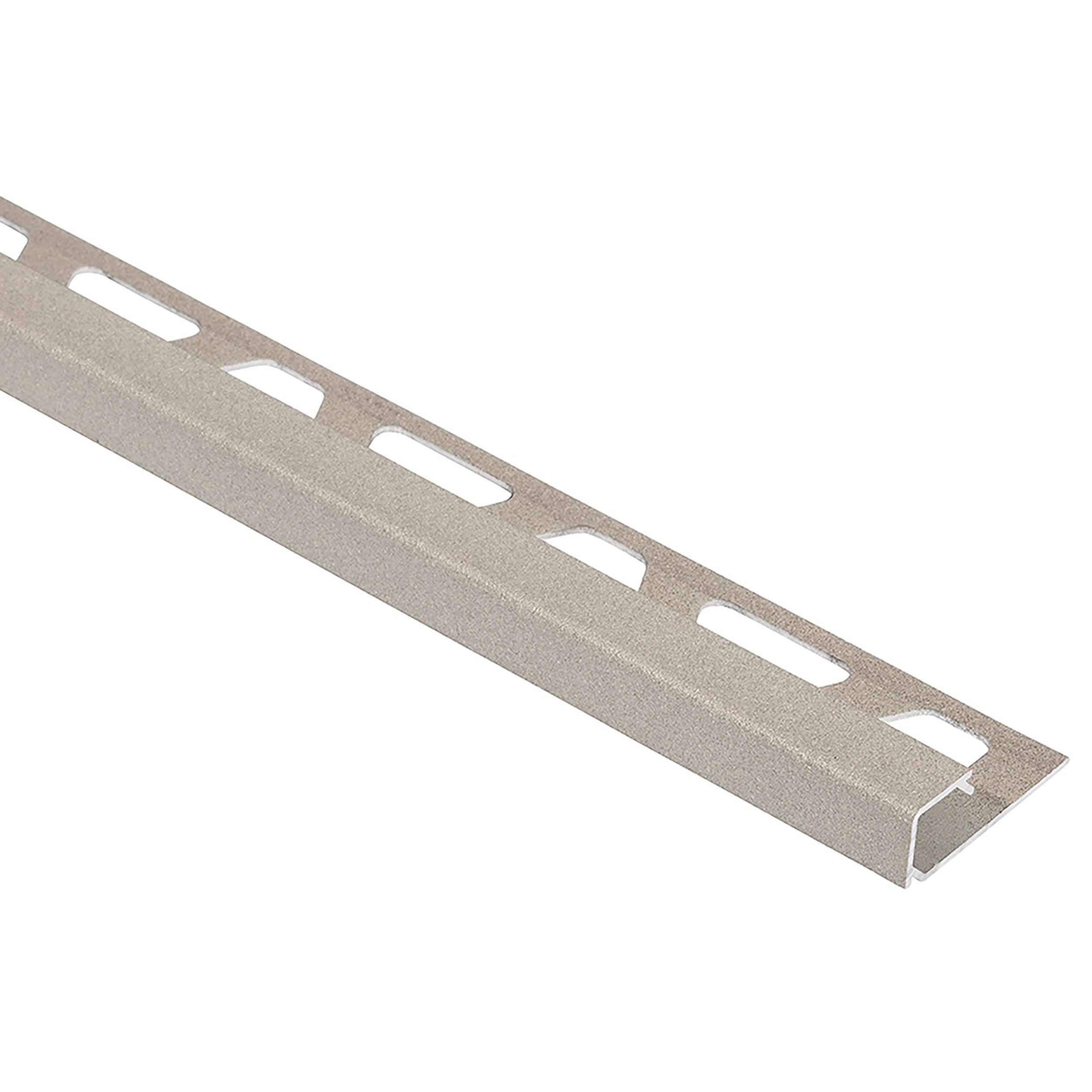 Schluter Quadec Square Edge Trim 7/16in. Aluminum Cream