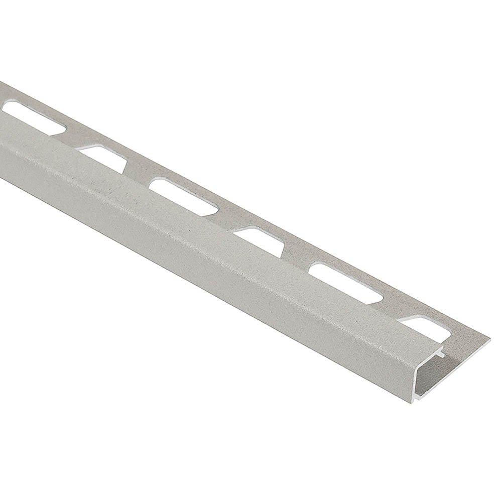 Schluter Quadec Square Edge Trim 1/2in. Aluminum Greige