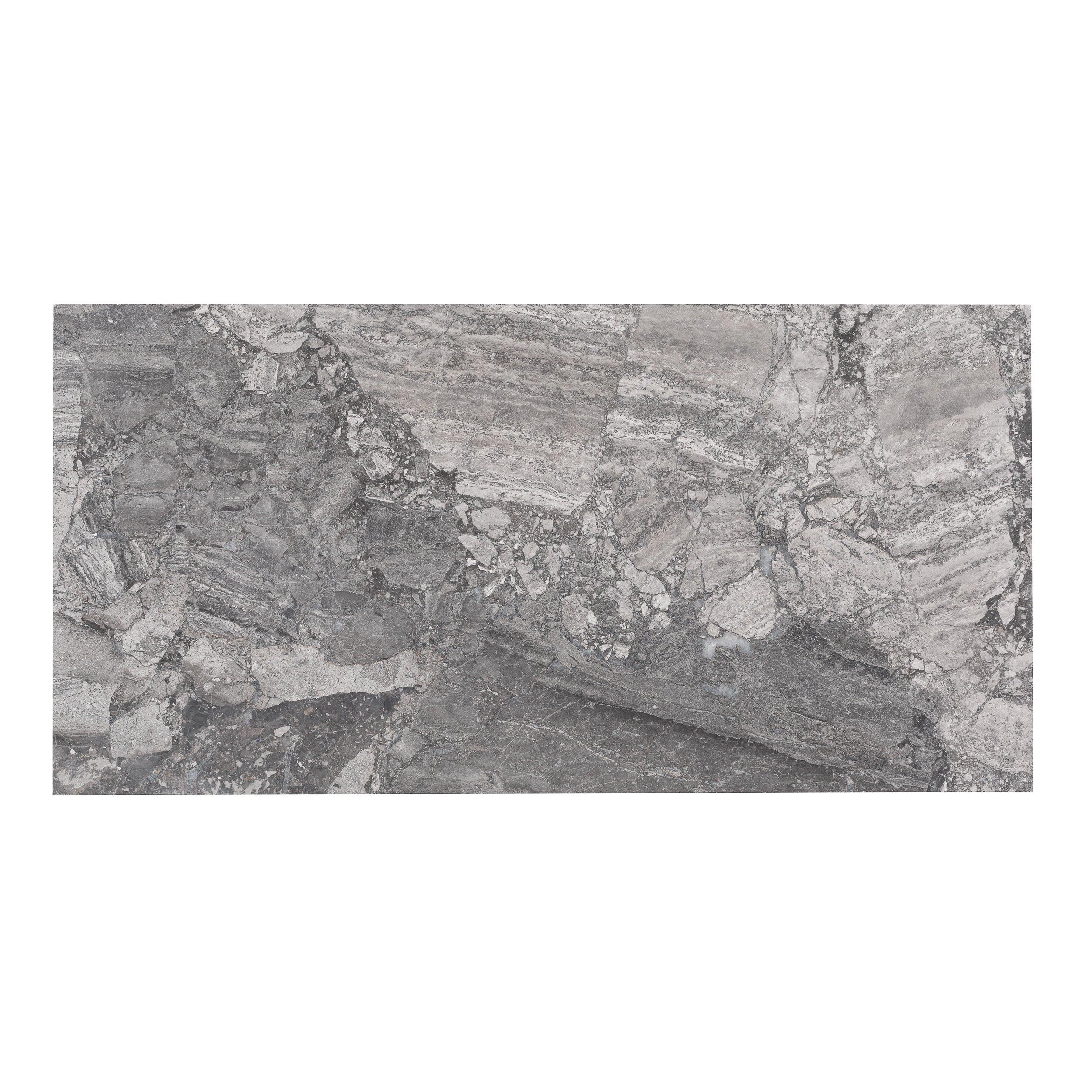 Centurion Gray Polished Marble Tile 12 x 24 100527324 Floor and Decor