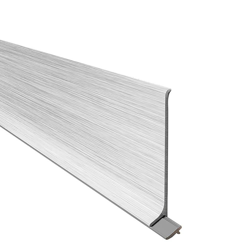 Schluter Designbase-Sl Profile 2-3/8in. Aluminum Brushed Stainless Look