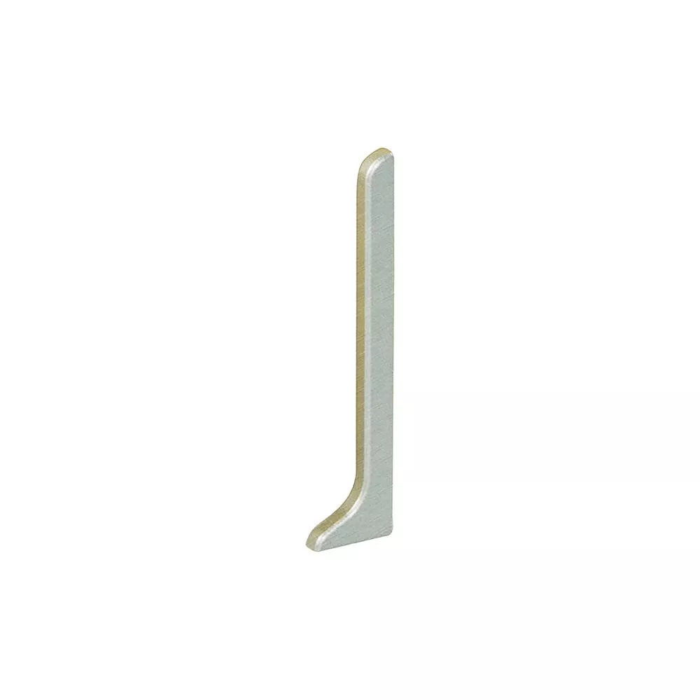 Schluter Designbase-Sl End Cap Left 3-1/8in. Aluminum Brushed Stainless Look
