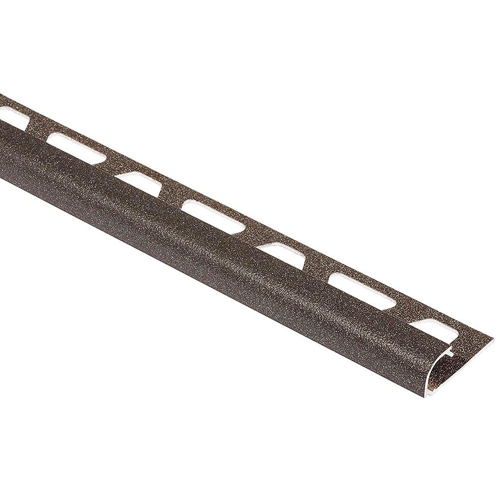 Schluter Rondec Bullnose Trim 1/4in. Textured Color Coated Aluminum&nbsp;