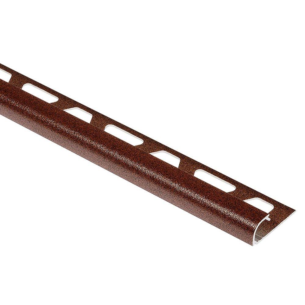 Schluter Rondec Bullnose Trim 7/16in. Textured Color Coated Aluminum&nbsp;