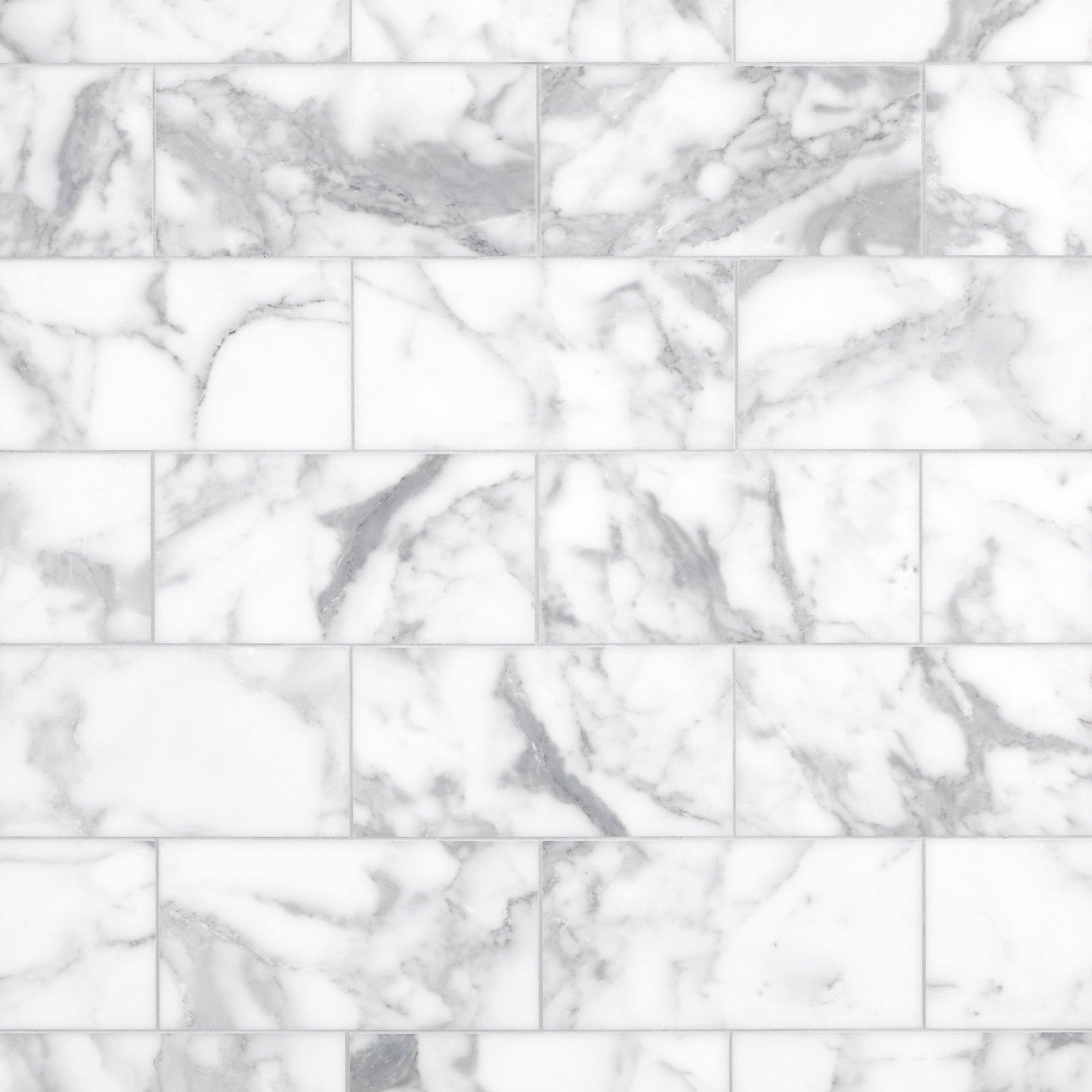 Statuario Honed Marble Tile - 6 x 12 - 100421767 | Floor and Decor