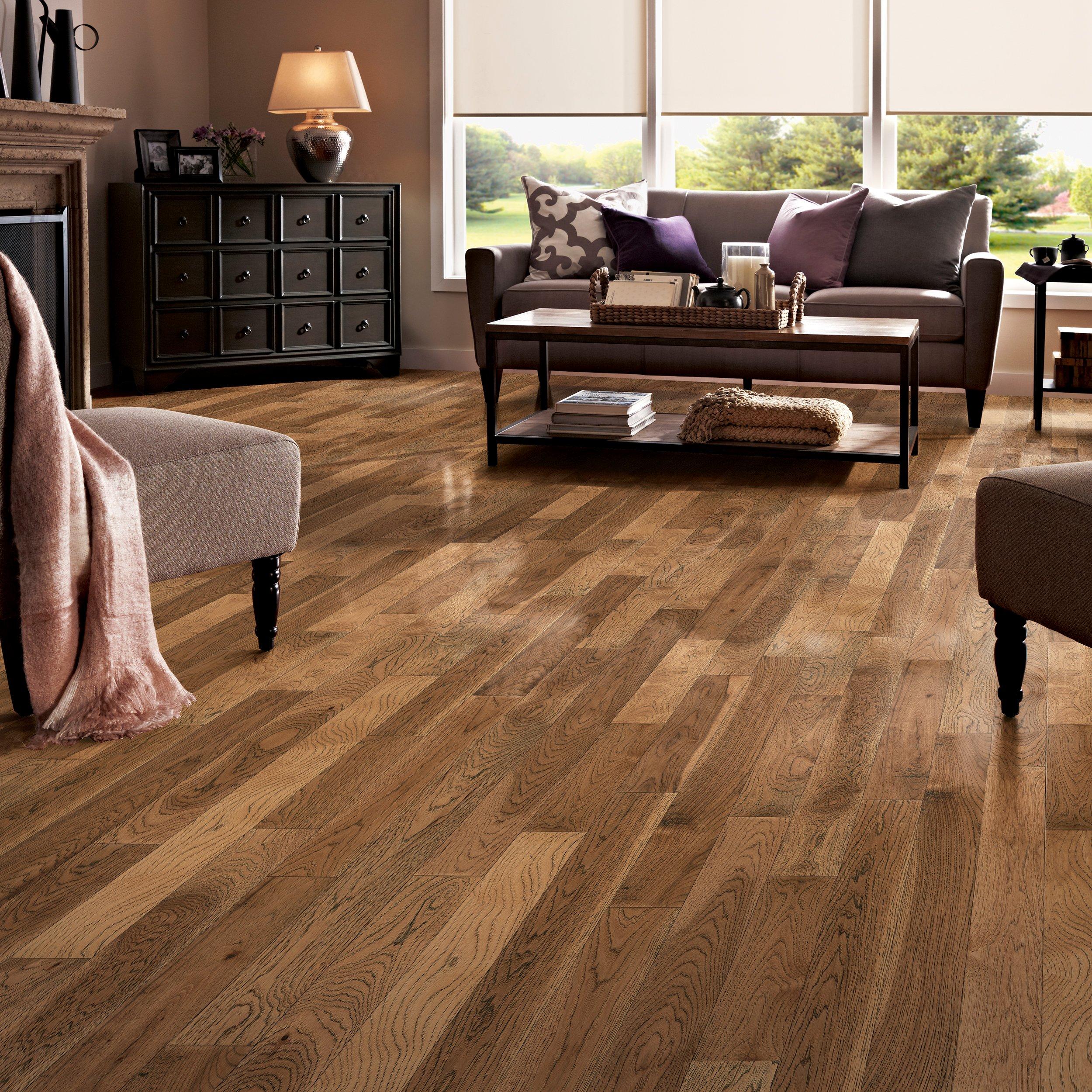 Copper Canyon Hickory Wire Brushed Solid Hardwood