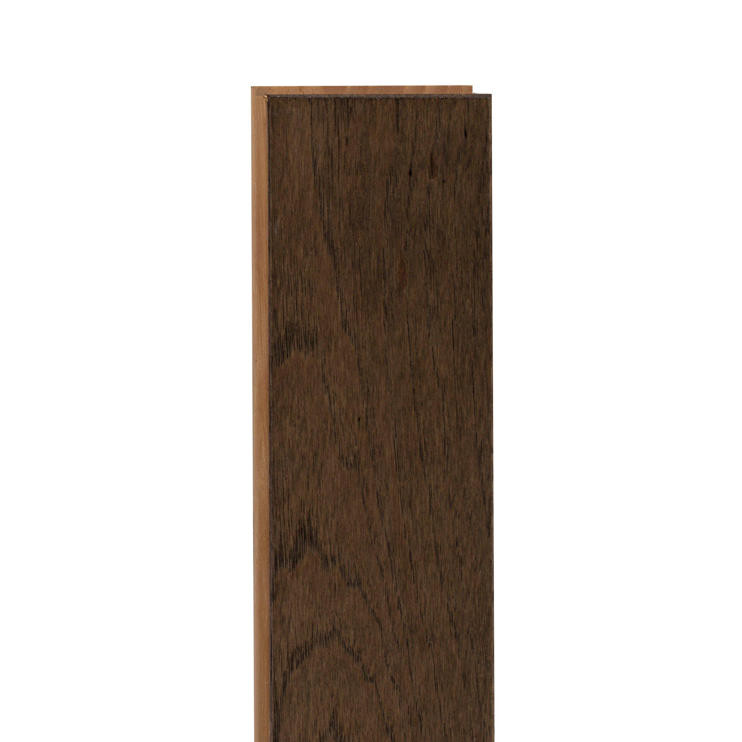 Graphite Hickory Wire Brushed Solid Hardwood
