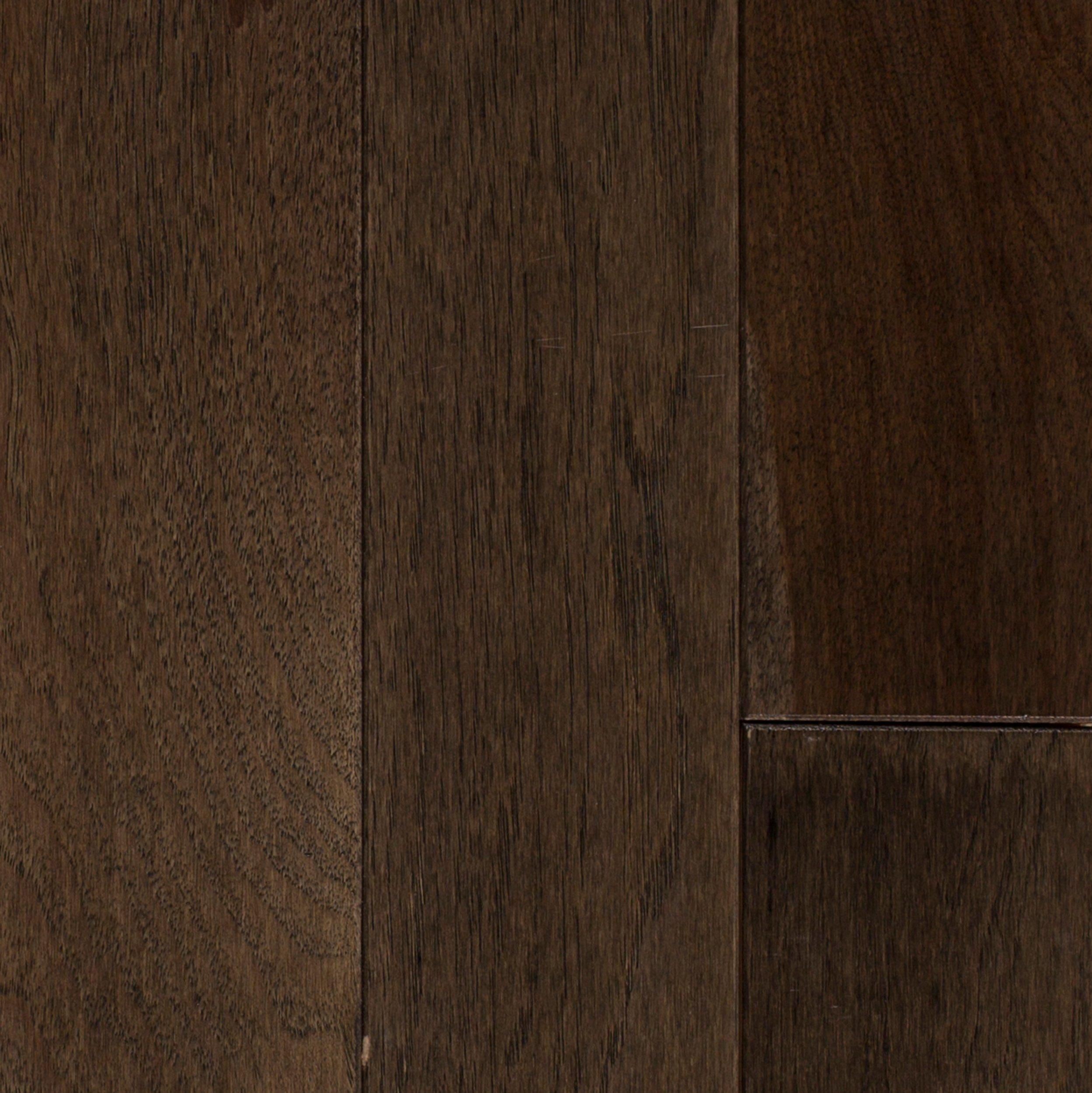 Graphite Hickory Wire Brushed Solid Hardwood