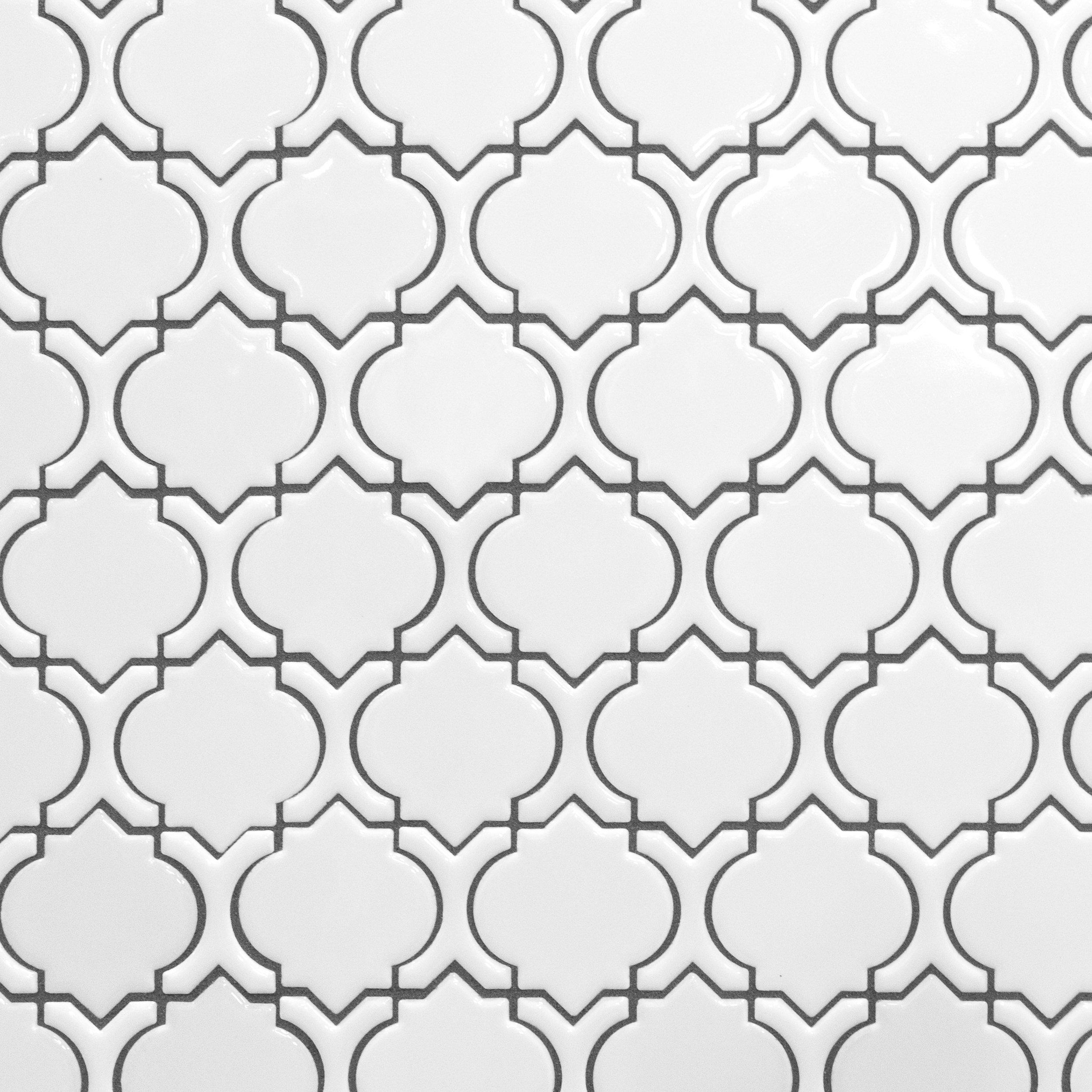 Marrakesh White Polished Porcelain Mosaic - 12 x 12 - 100428440 | Floor ...