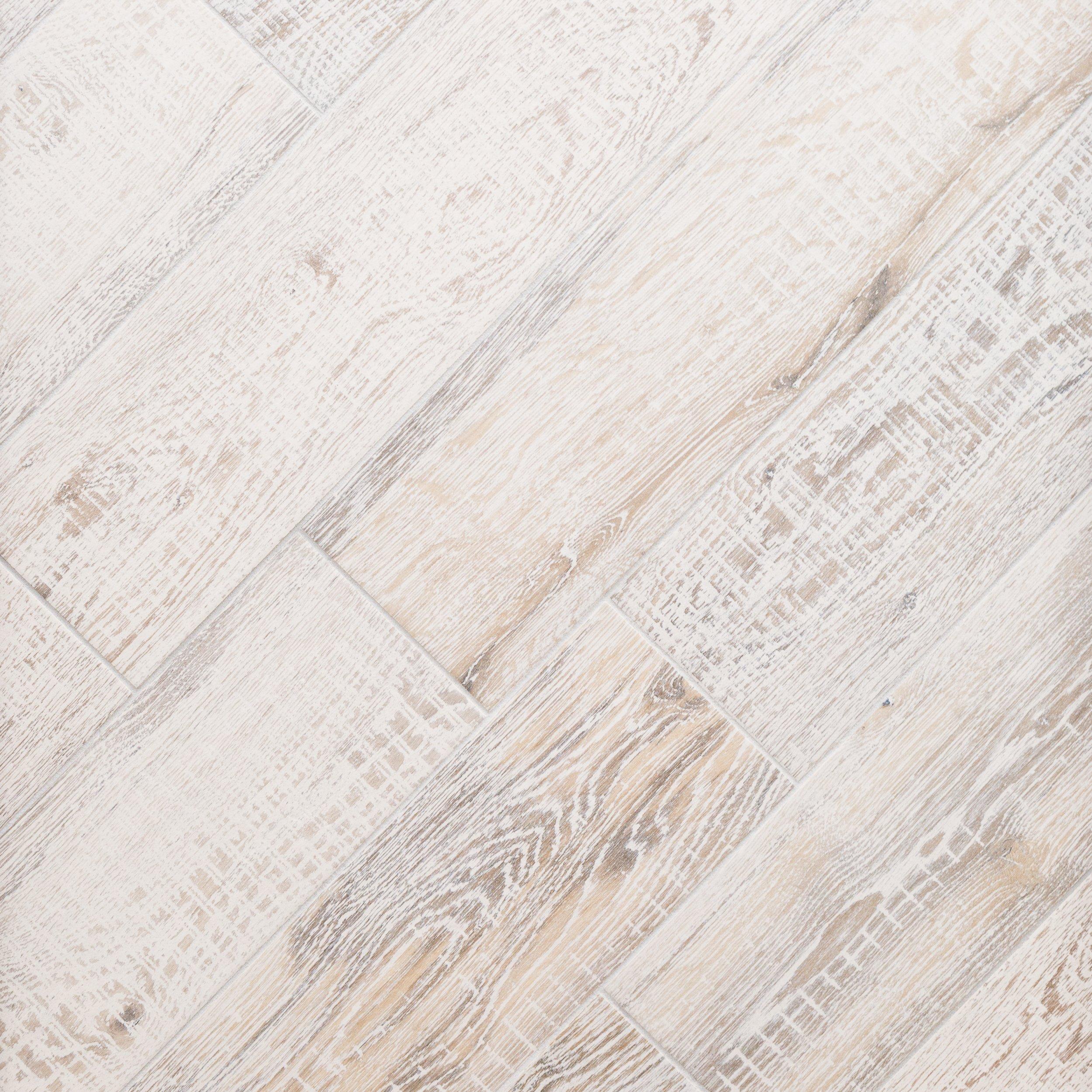 Brixton White Wood Plank Porcelain Tile Floor And Decor 