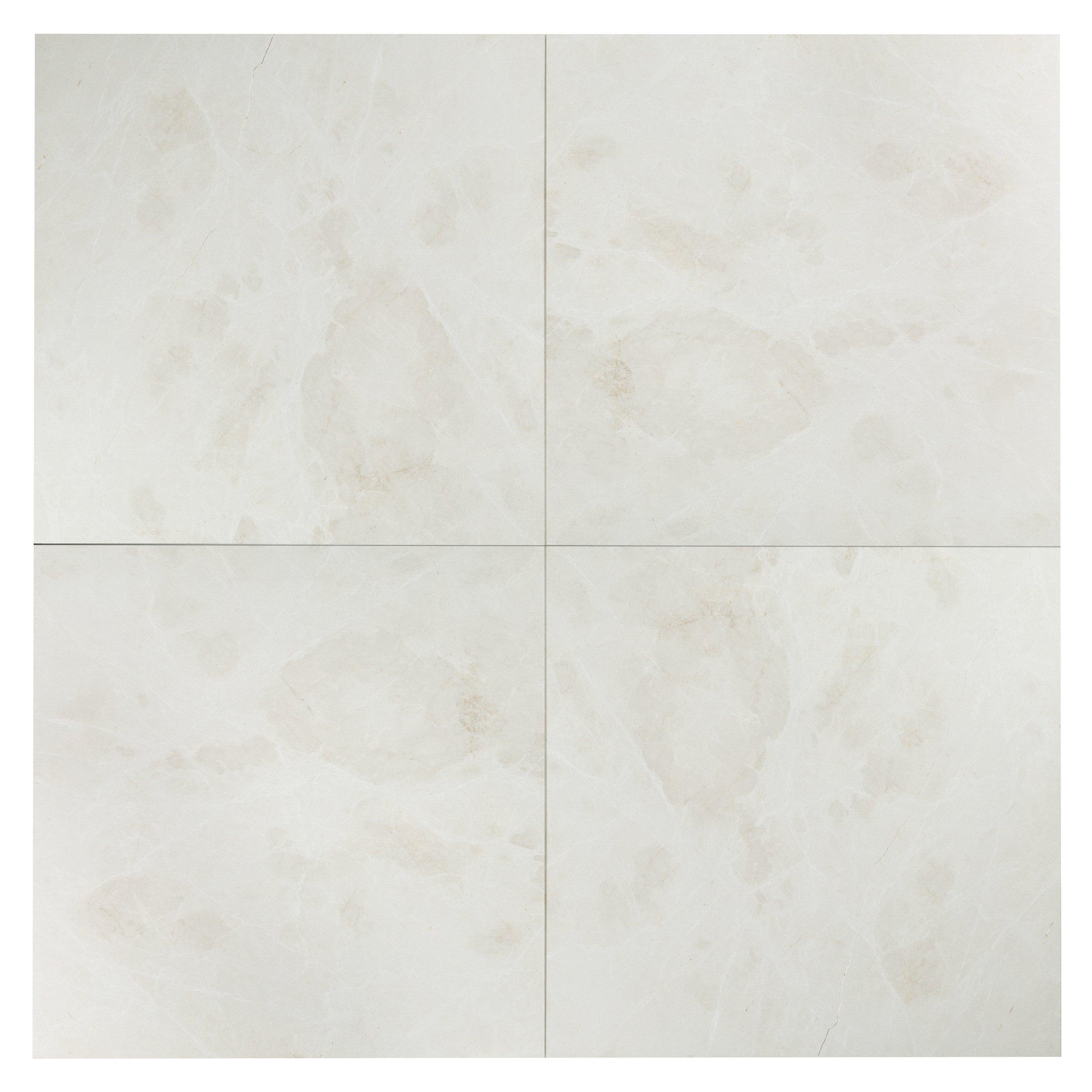French Vanilla Polished Marble Tile - 48 x 48 - 100435742 | Floor and Decor