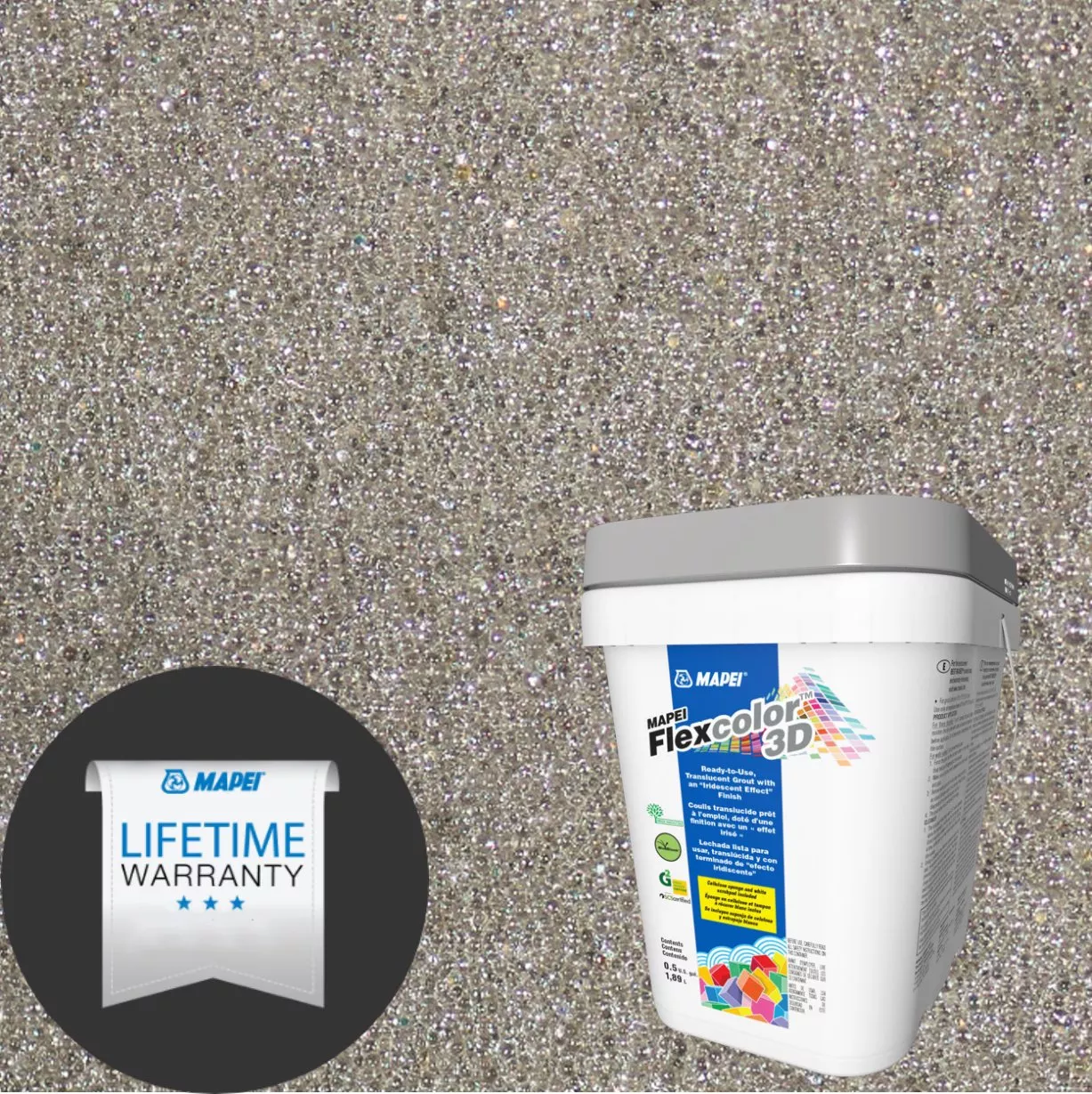 Mapei 204 Pure Steel FlexColor 3D Pre-Mixed Grout