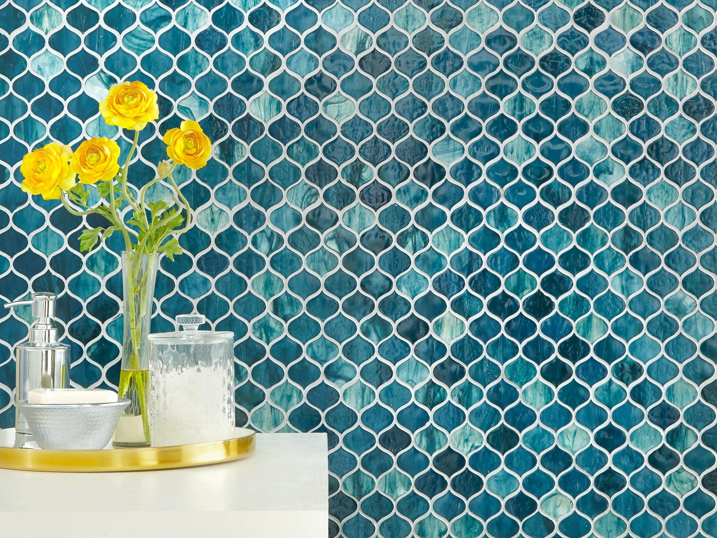 Marina Del Ray Arabesque Glass Mosaic