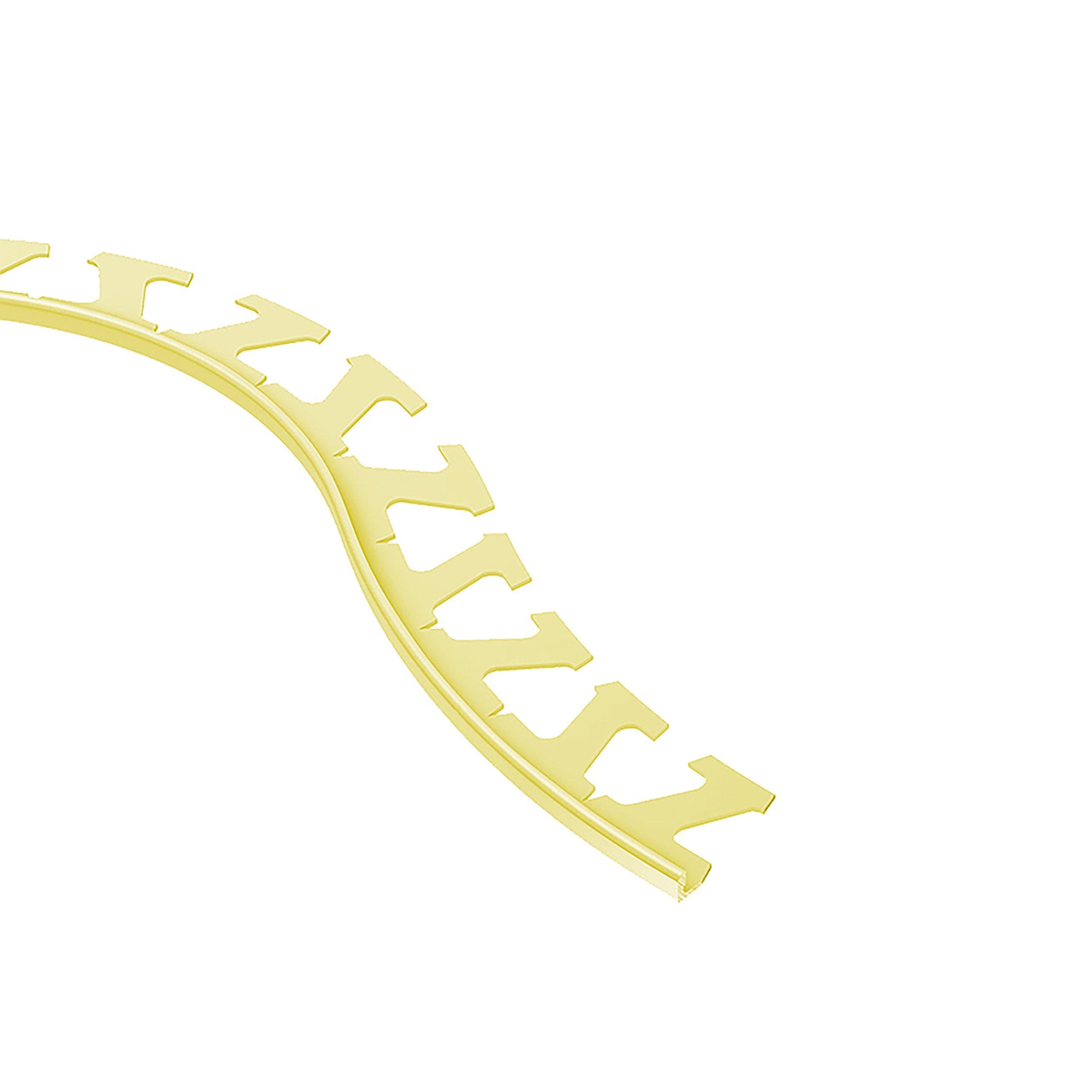 Schluter Deco-Radius 1/4in.-Wide Reveal 1/2in. Brass